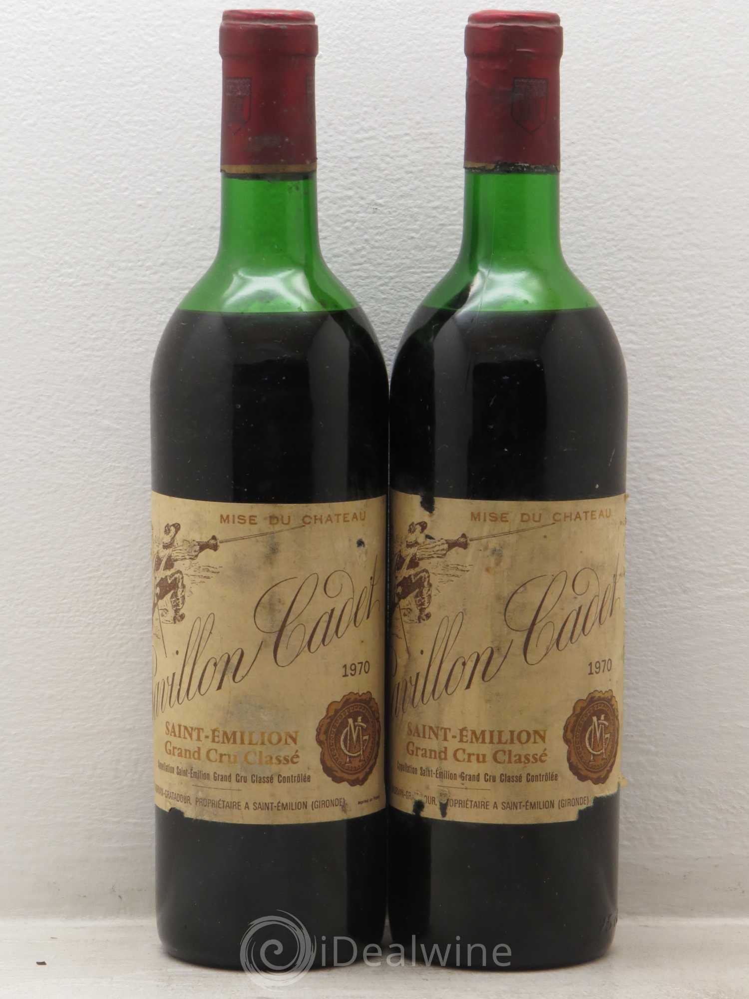 Château Pavillon Cadet (sans prix de réserve) 1970 - Lot de 2 bouteilles - 0
