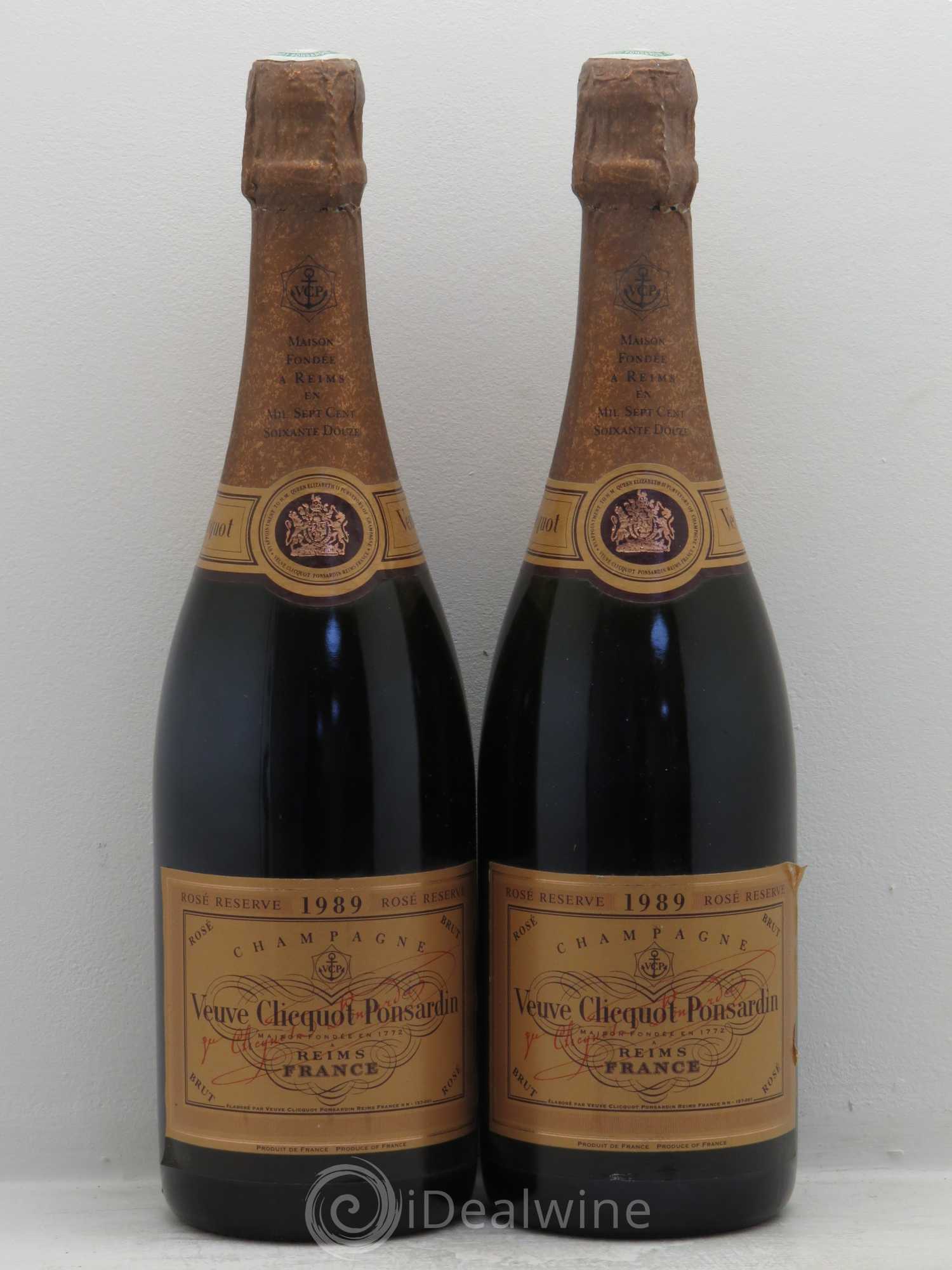 Champagne - Veuve Clicquot Ponsardin Réserve (sans prix de réserve) 1989 - Posten von 2 Flaschen - 0