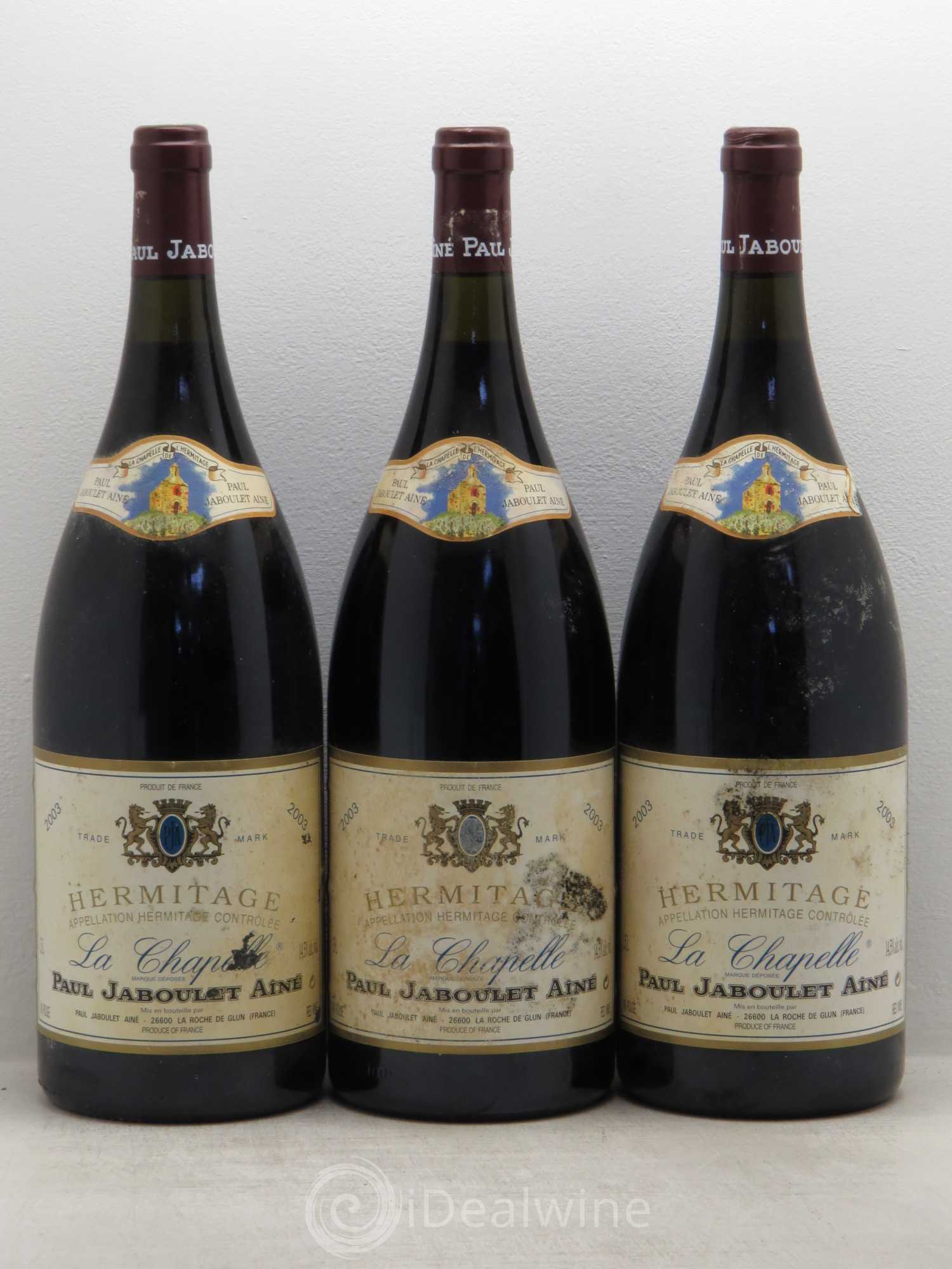 Hermitage La Chapelle Paul Jaboulet Ainé 2003 - Lot de 3 magnums - 0