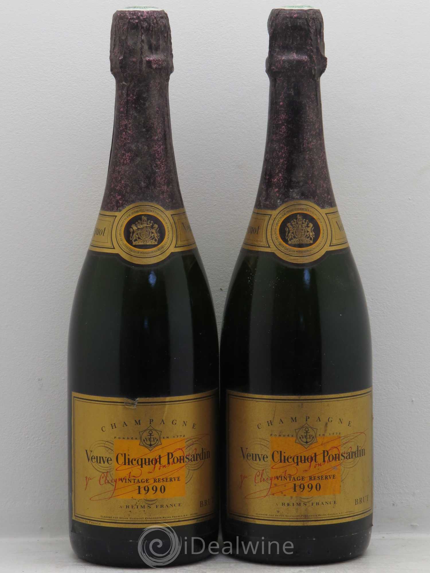 Vintage Veuve Clicquot (sans prix de réserve) 1990 - Lot de 2 bouteilles - 0