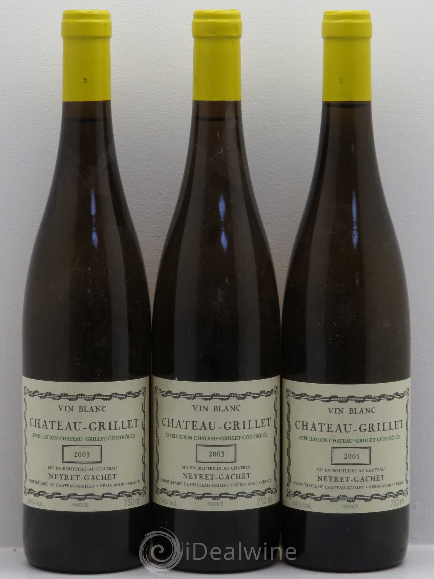 Château Grillet Château-Grillet 2003 - Lot de 3 bouteilles - 0