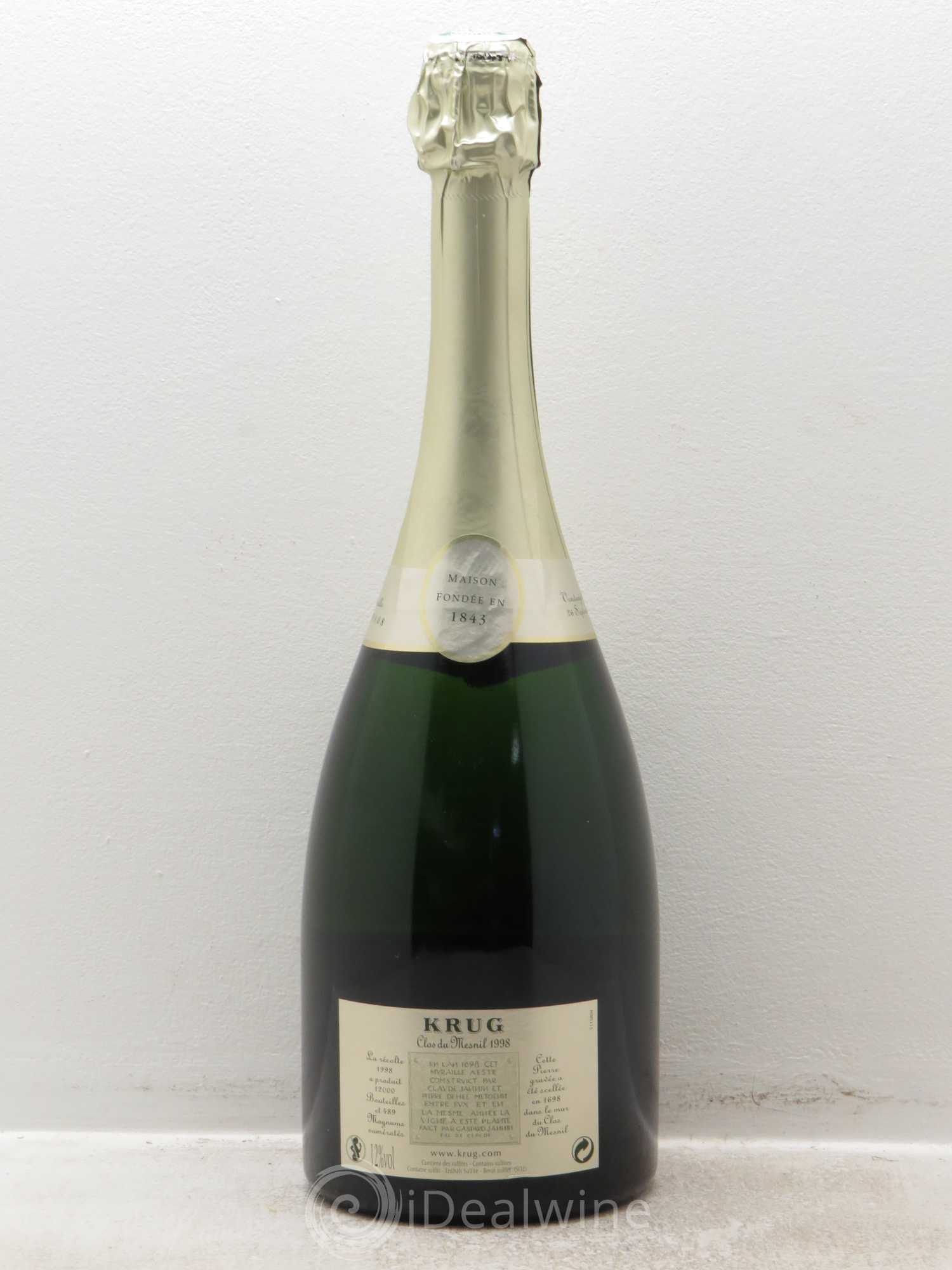 Clos du Mesnil Krug 1998 - Lot de 1 bouteille - 1
