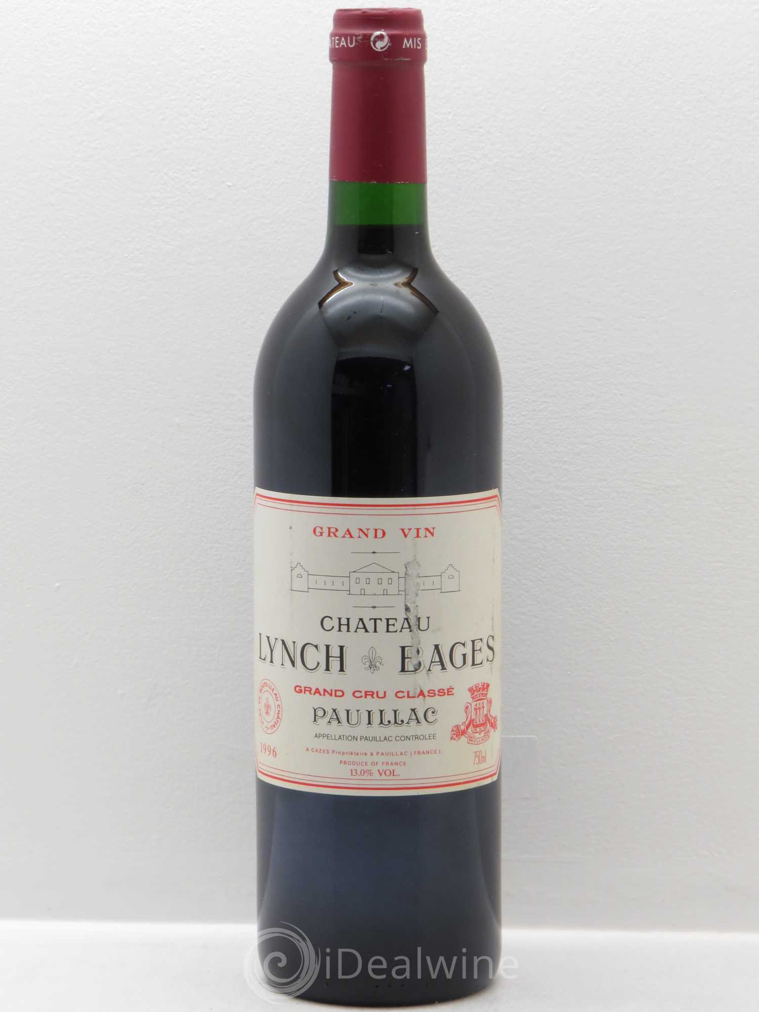 Château Lynch Bages 5ème Grand Cru Classé 1996 - Lot de 1 bouteille - 0