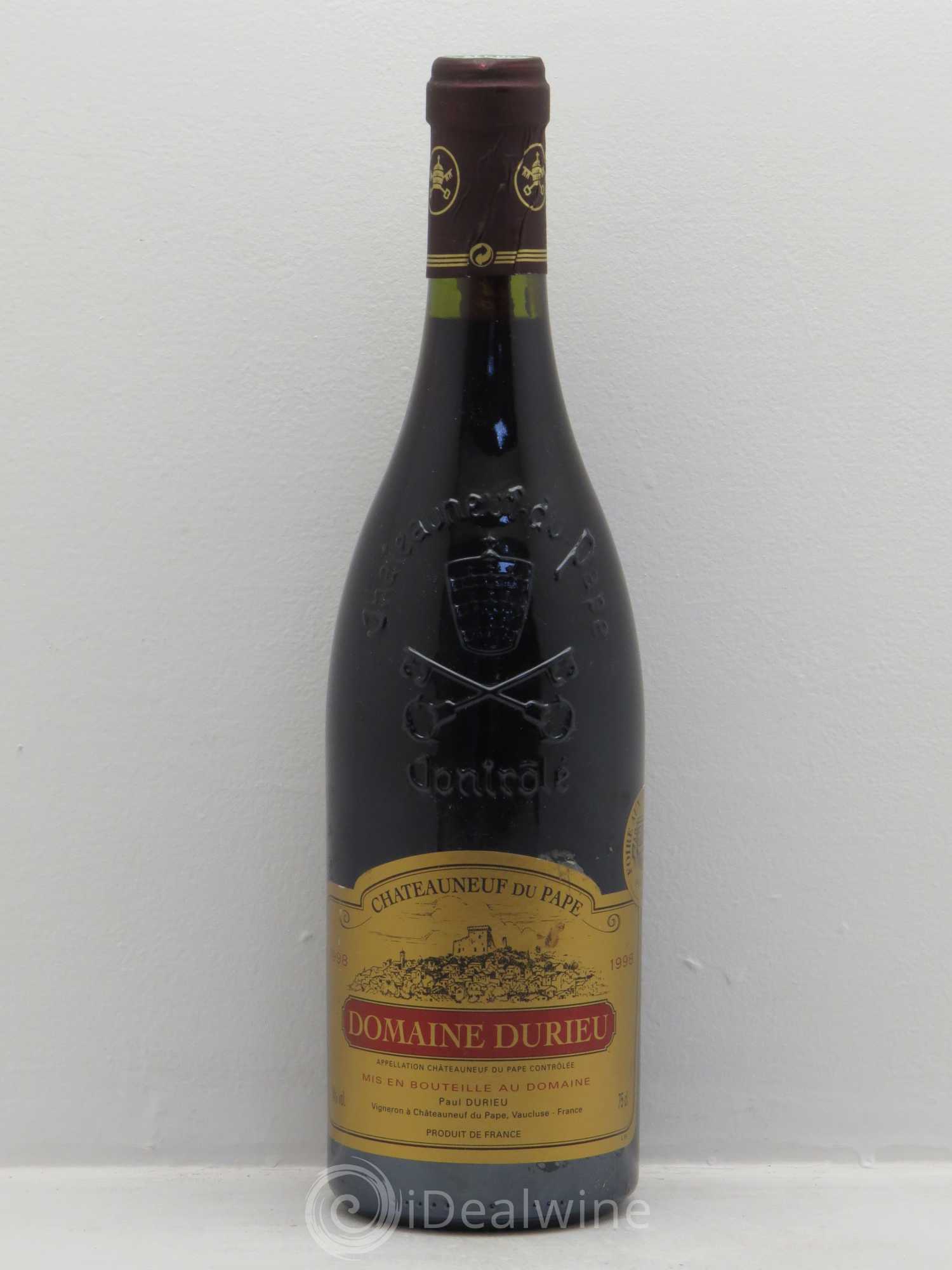 Châteauneuf-du-Pape Domaine Durieux 1998 - Posten von 1 Flasche - 0