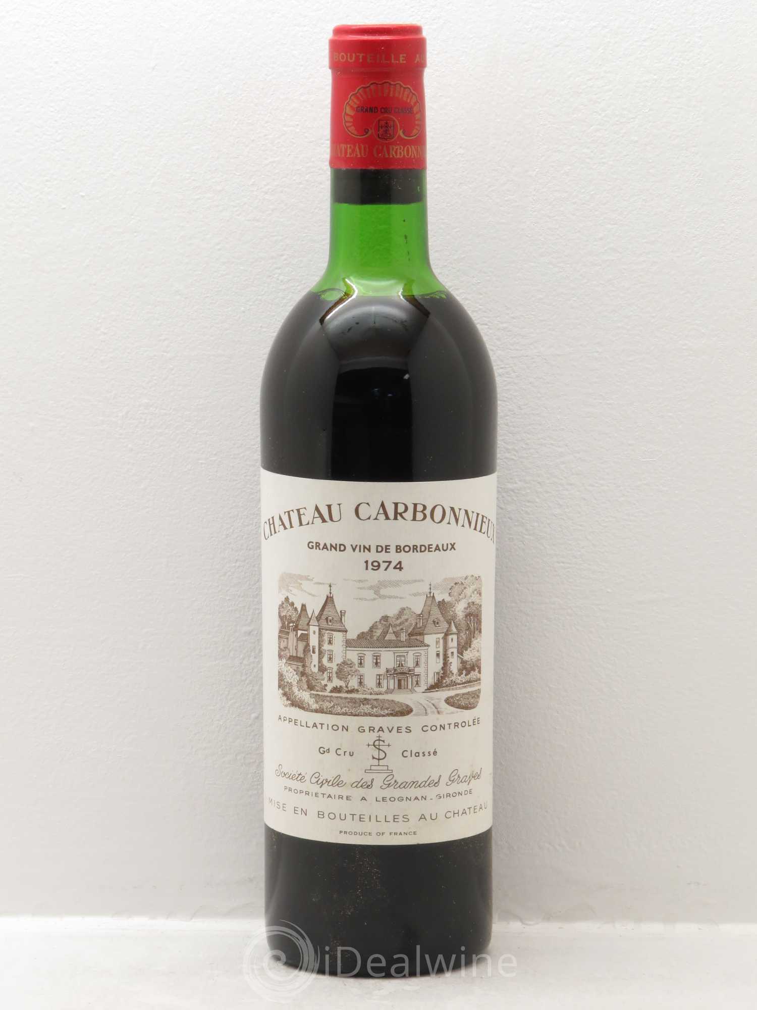 Château Carbonnieux Cru Classé de Graves 1974 - Lot de 1 bouteille - 0
