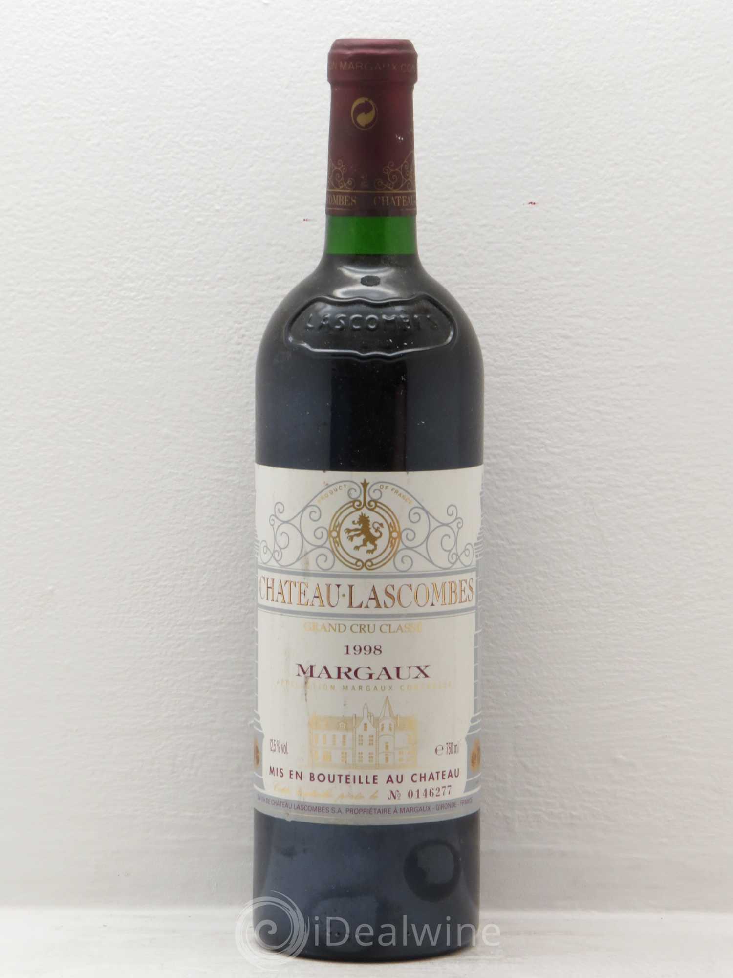 Château Lascombes 2ème Grand Cru Classé (sans prix de réserve) 1998 - Lot de 1 bouteille - 0