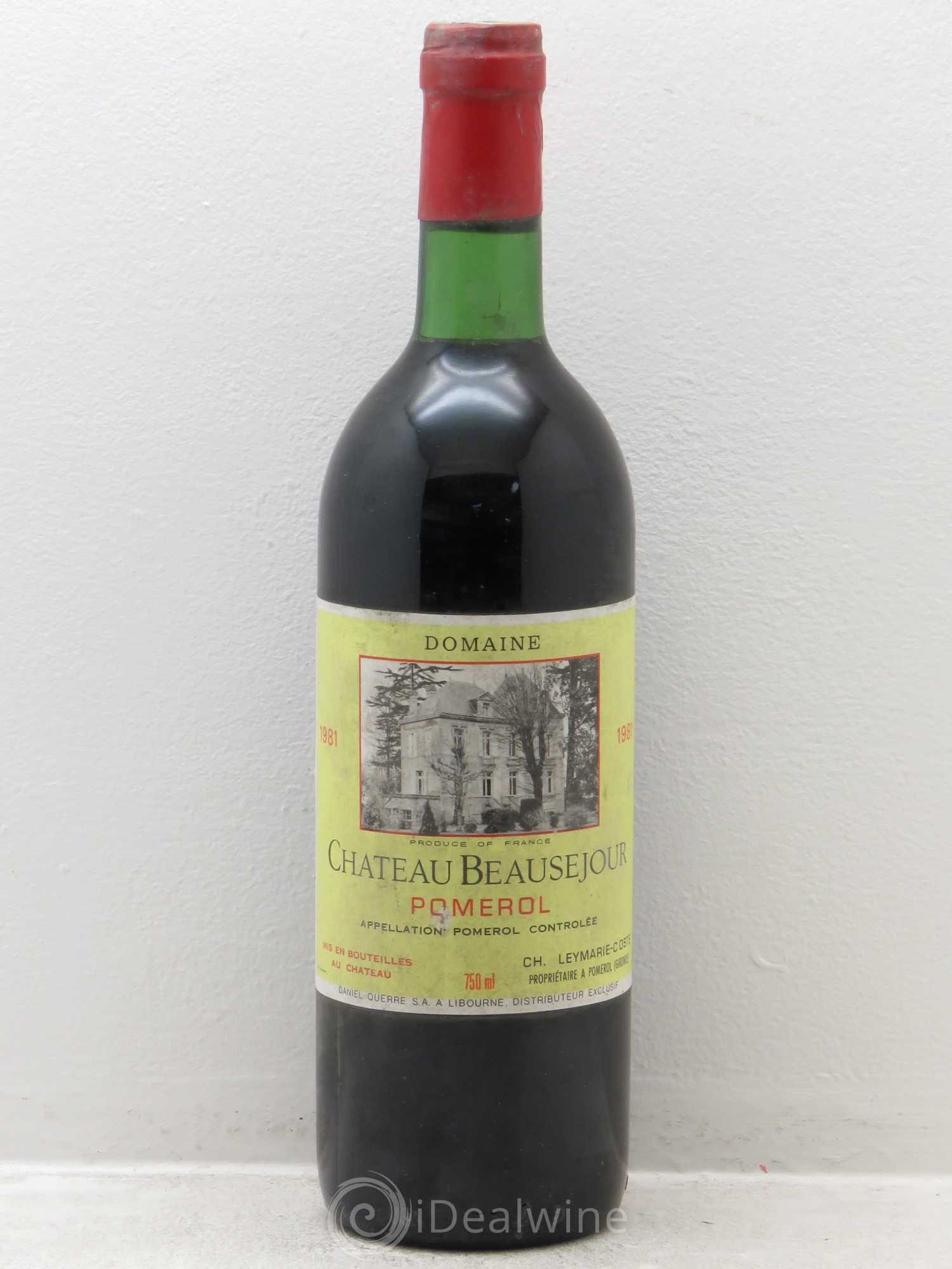Pomerol Château Beauséjour (sans prix de réserve) 1981 - Posten von 1 Flasche - 0