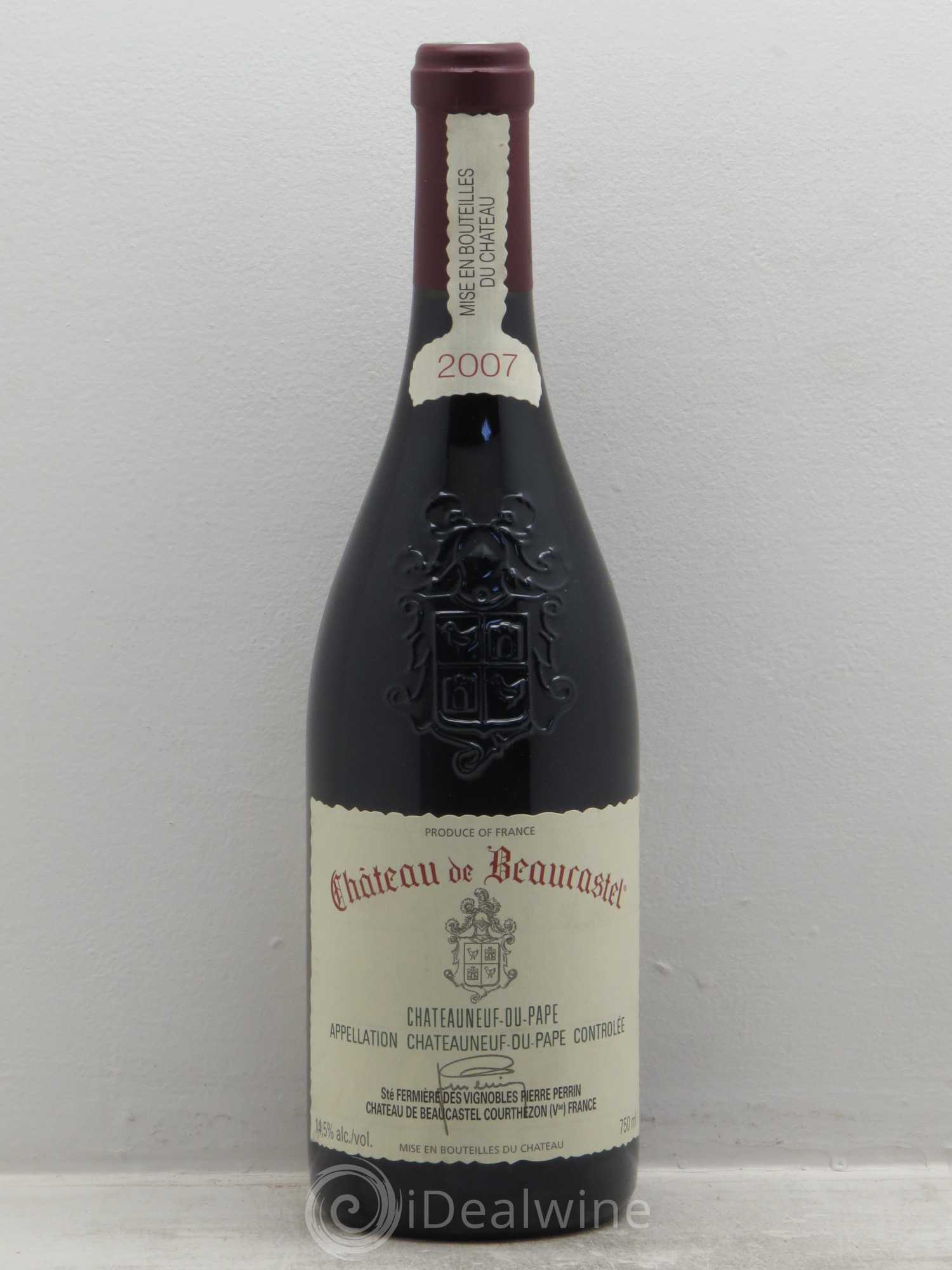 Châteauneuf-du-Pape Château de Beaucastel Famille Perrin 2007 - Lot de 1 bouteille - 0