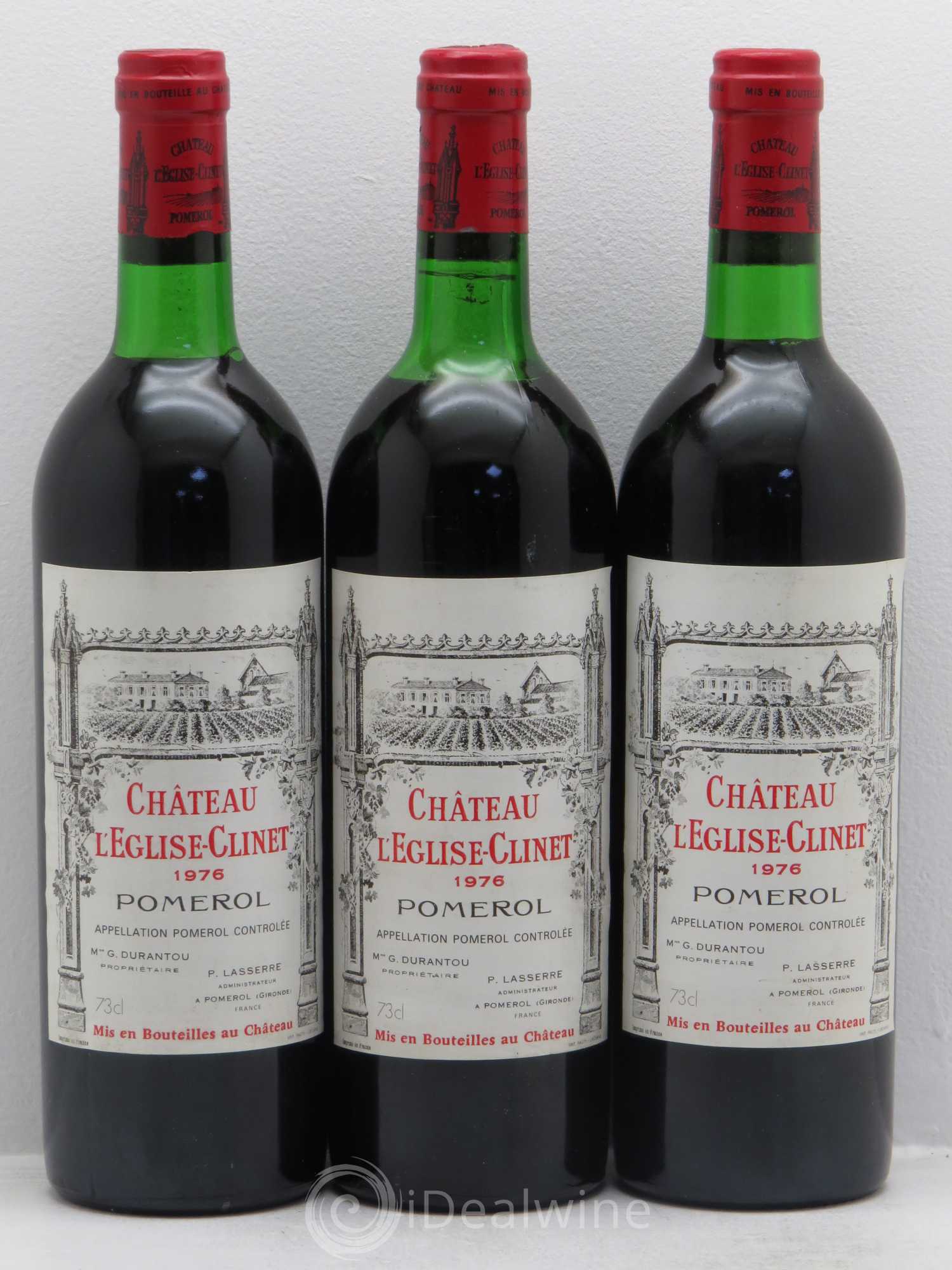 Château l' Église Clinet 1976 - Lot de 3 bouteilles - 0