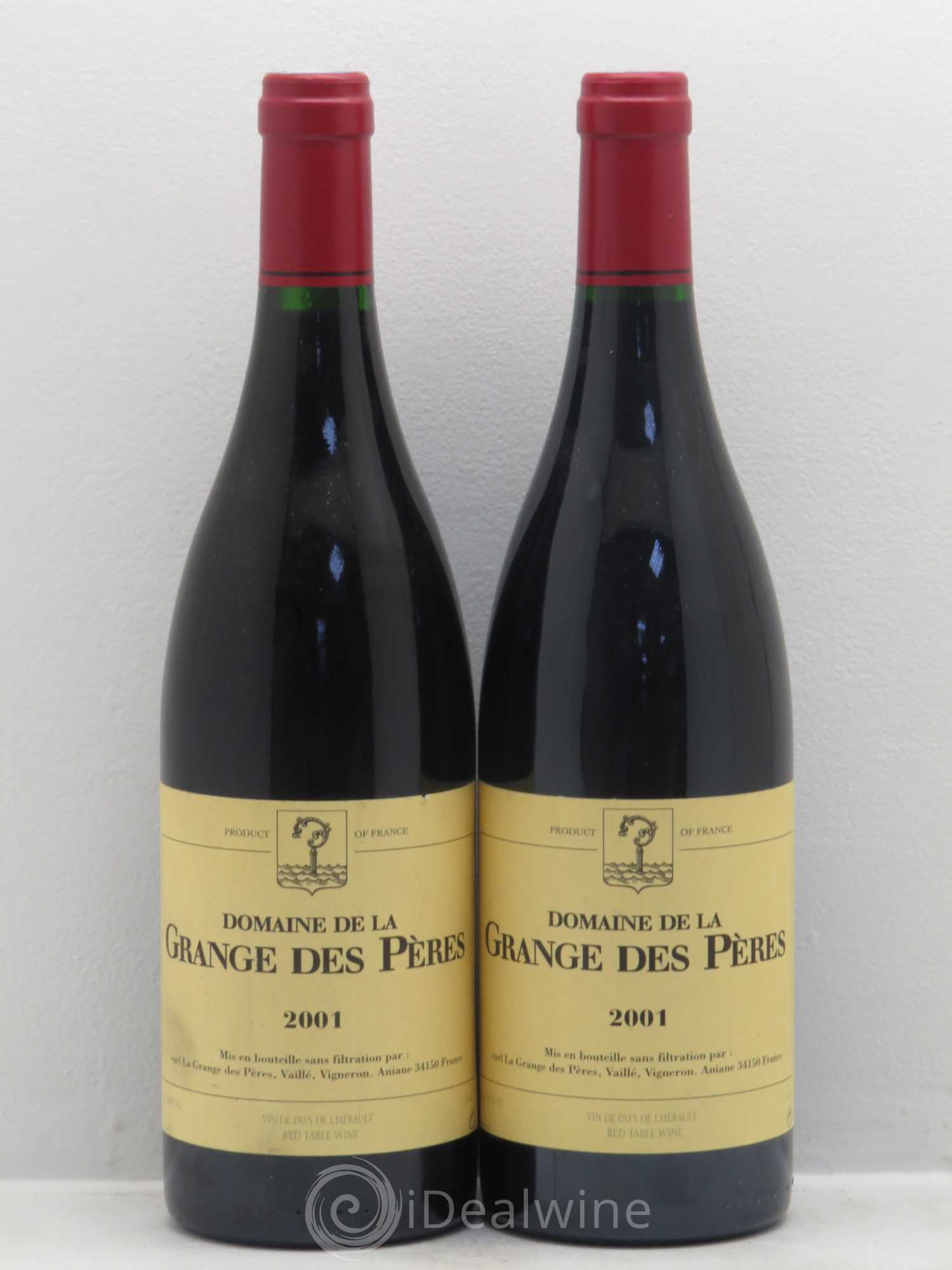 Pays d'Hérault Grange des Pères Laurent Vaillé (sans prix de réserve) 2001 - Lot de 2 bouteilles - 0