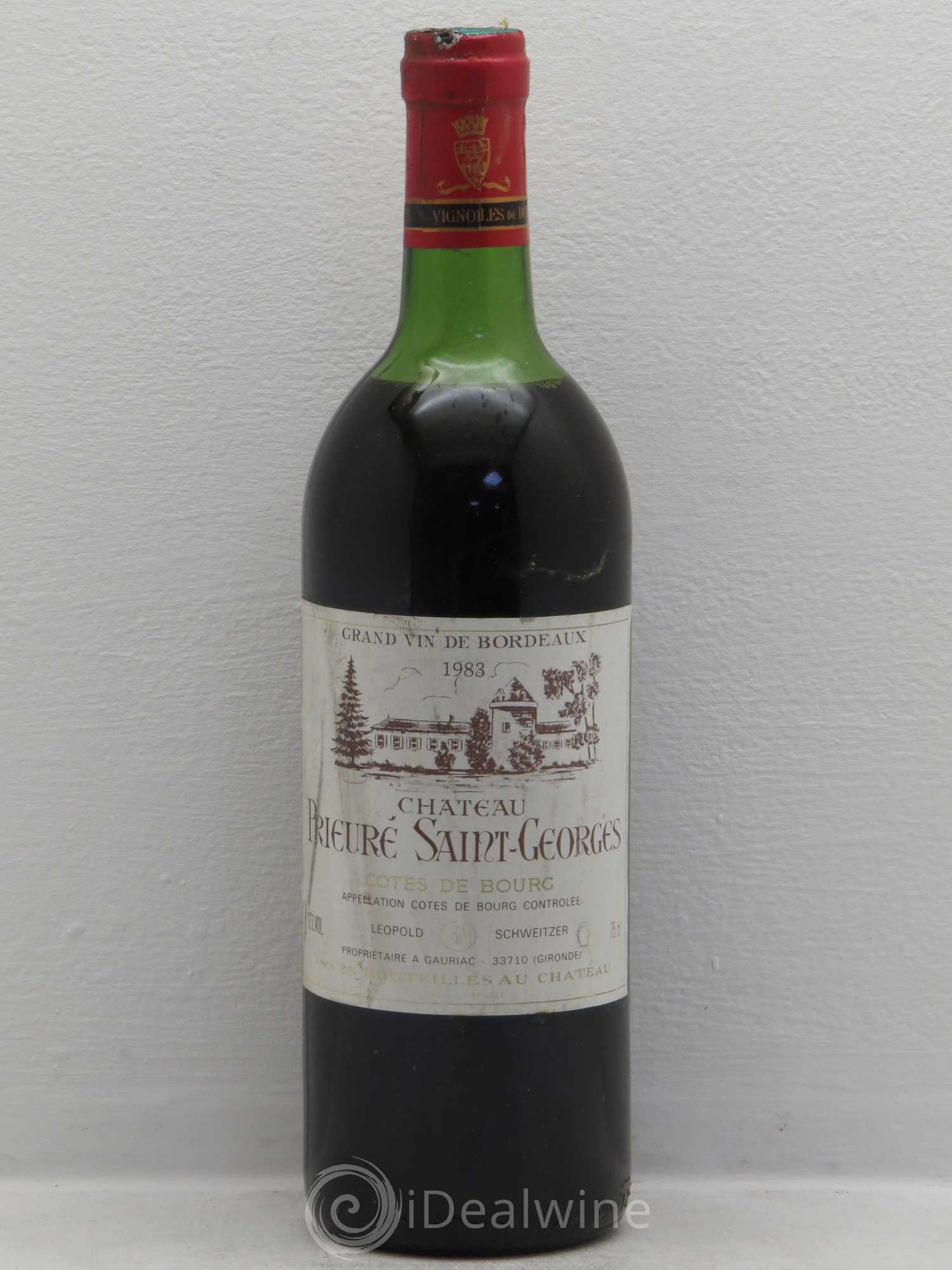 Côtes de Bourg Château Prieuré Saint Georges (sans prix de réserve) 1983 - Posten von 1 Flasche - 0
