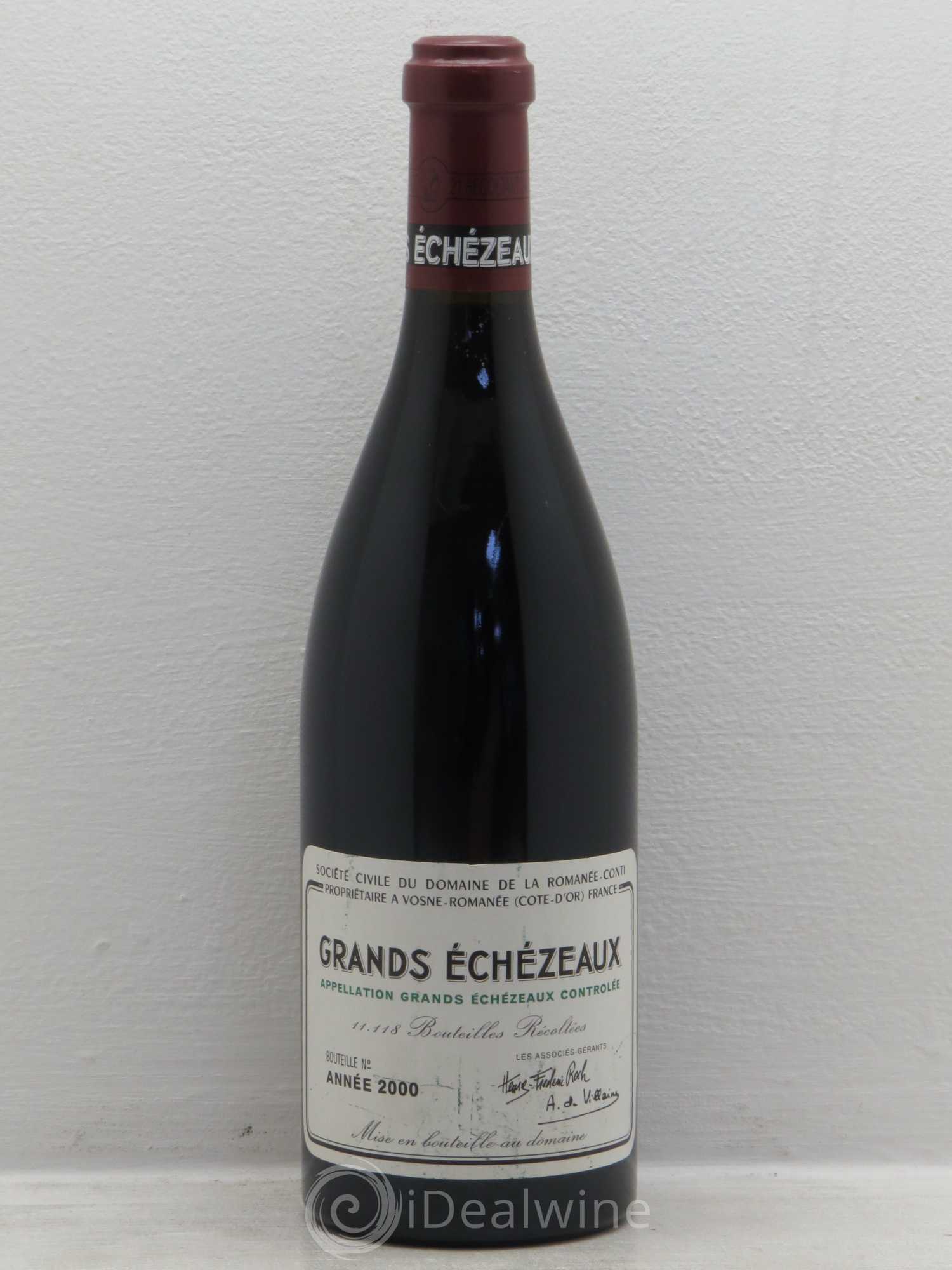 Grands-Echezeaux Grand Cru Domaine de la Romanée-Conti 2000 - Lot de 1 bouteille - 0