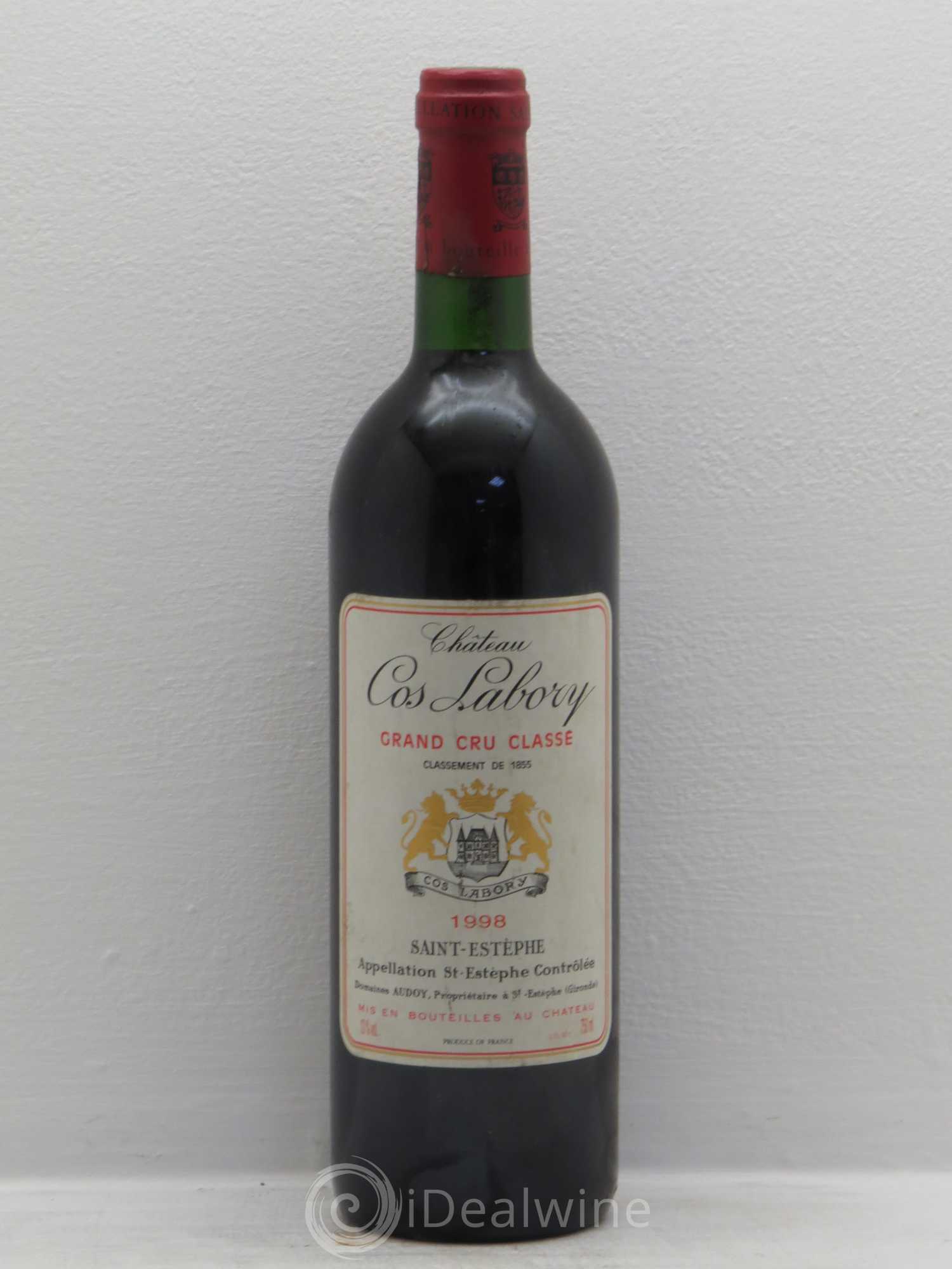 Château Cos Labory 5ème Grand Cru Classé 1998 - Lot de 1 bouteille - 0