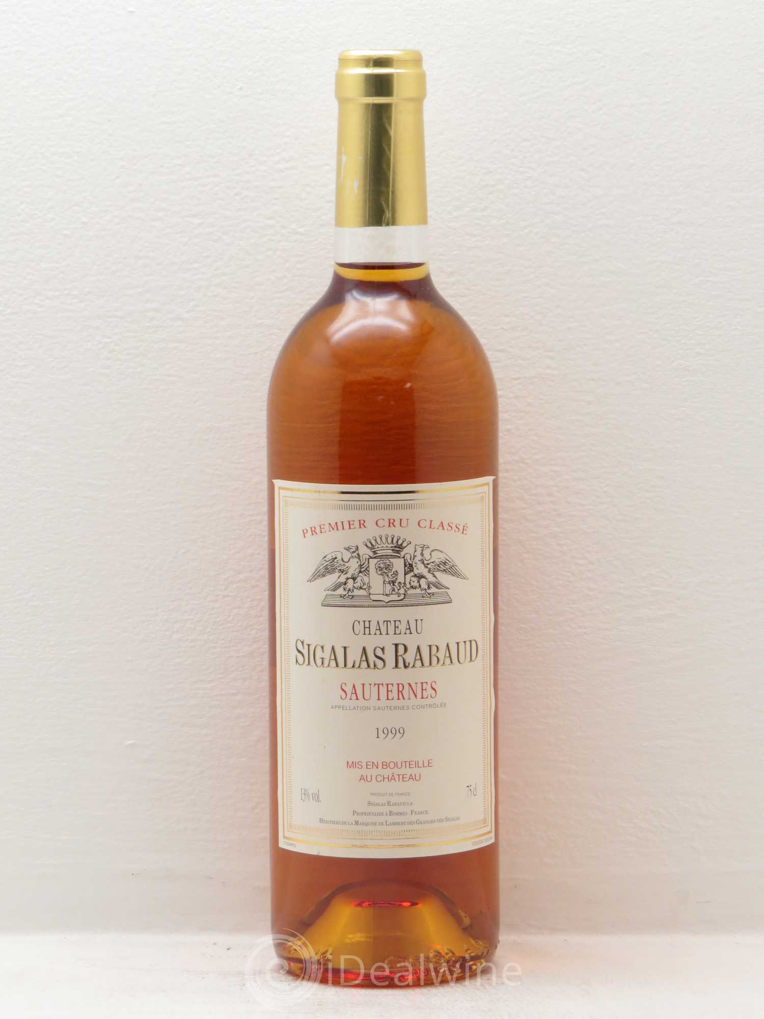 Château Sigalas Rabaud 1er Grand Cru Classé 1999 - Lotto di 1 bottiglia - 0