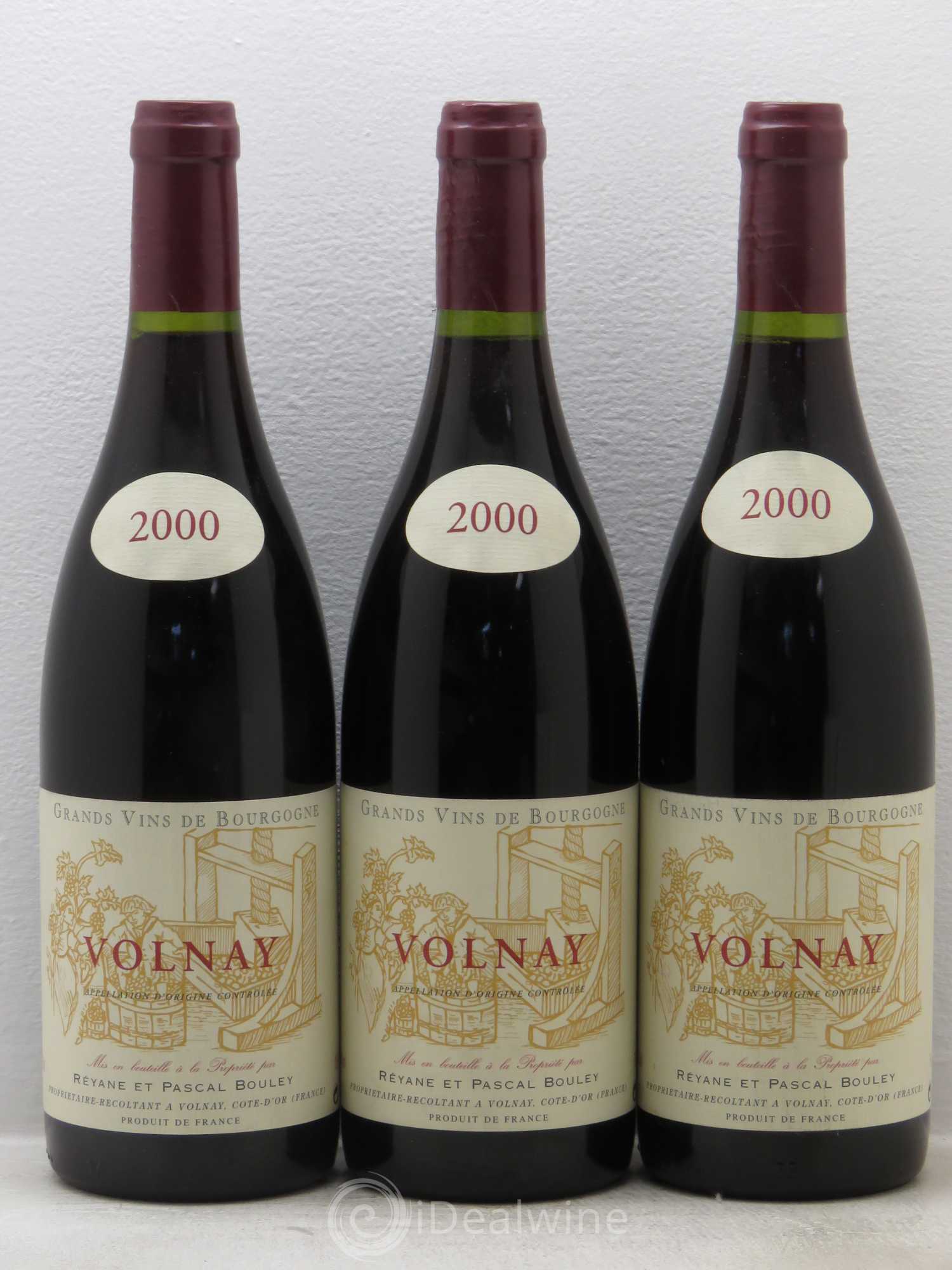 Volnay Domaine Réyane & Pascal Bouley 2000 - Lot de 3 bouteilles - 0