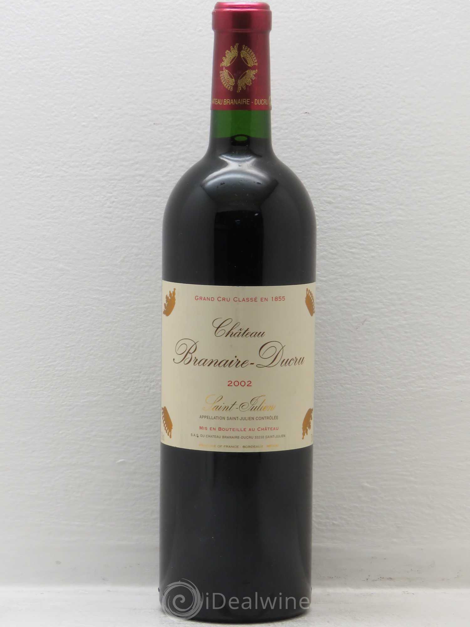 Château Branaire Ducru 4ème Grand Cru Classé 2002 - Lot de 1 bouteille - 0