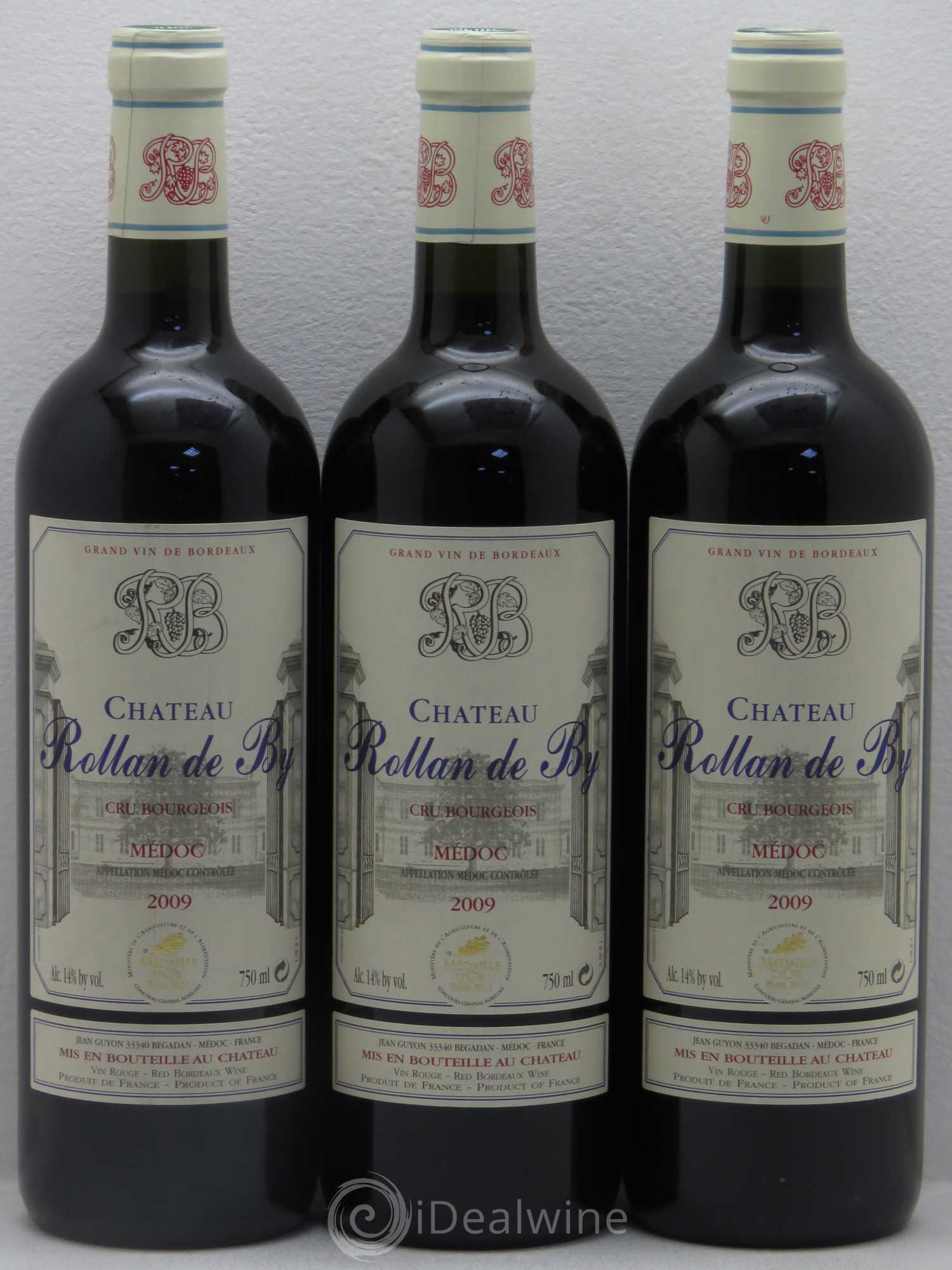 Château Rollan de By Cru Bourgeois (sans prix de réserve) 2009 - Lot de 3 bouteilles - 0