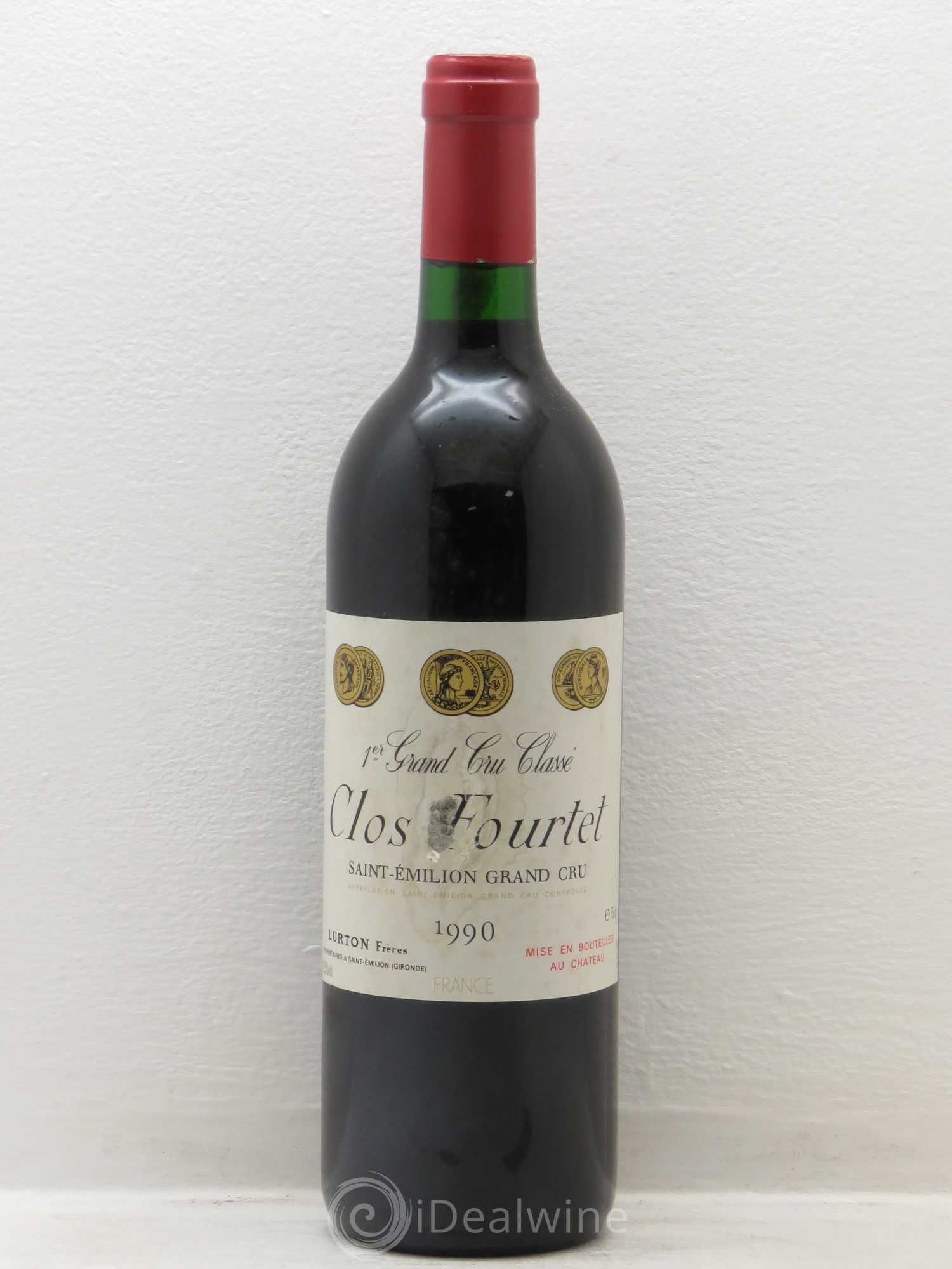 Clos Fourtet 1er Grand Cru Classé B 1990 - Lot de 1 bouteille - 0