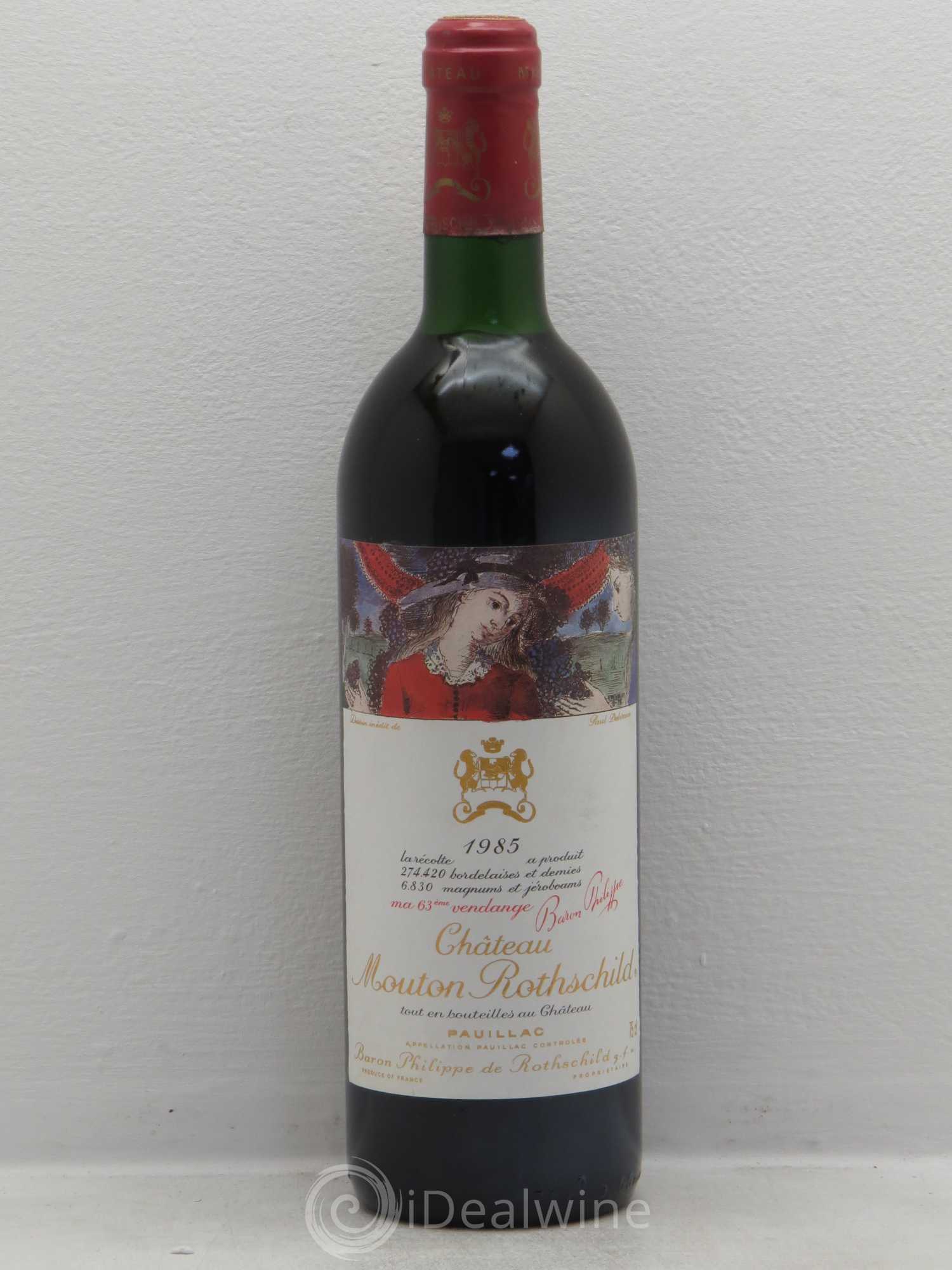 Château Mouton Rothschild 1er Grand Cru Classé 1985 - Lot de 1 bouteille - 0