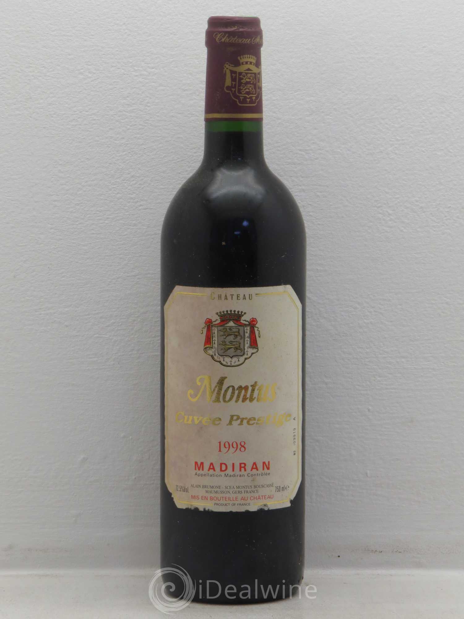 Madiran Château Montus-Prestige Alain Brumont 1998 - Lot de 1 bouteille - 0