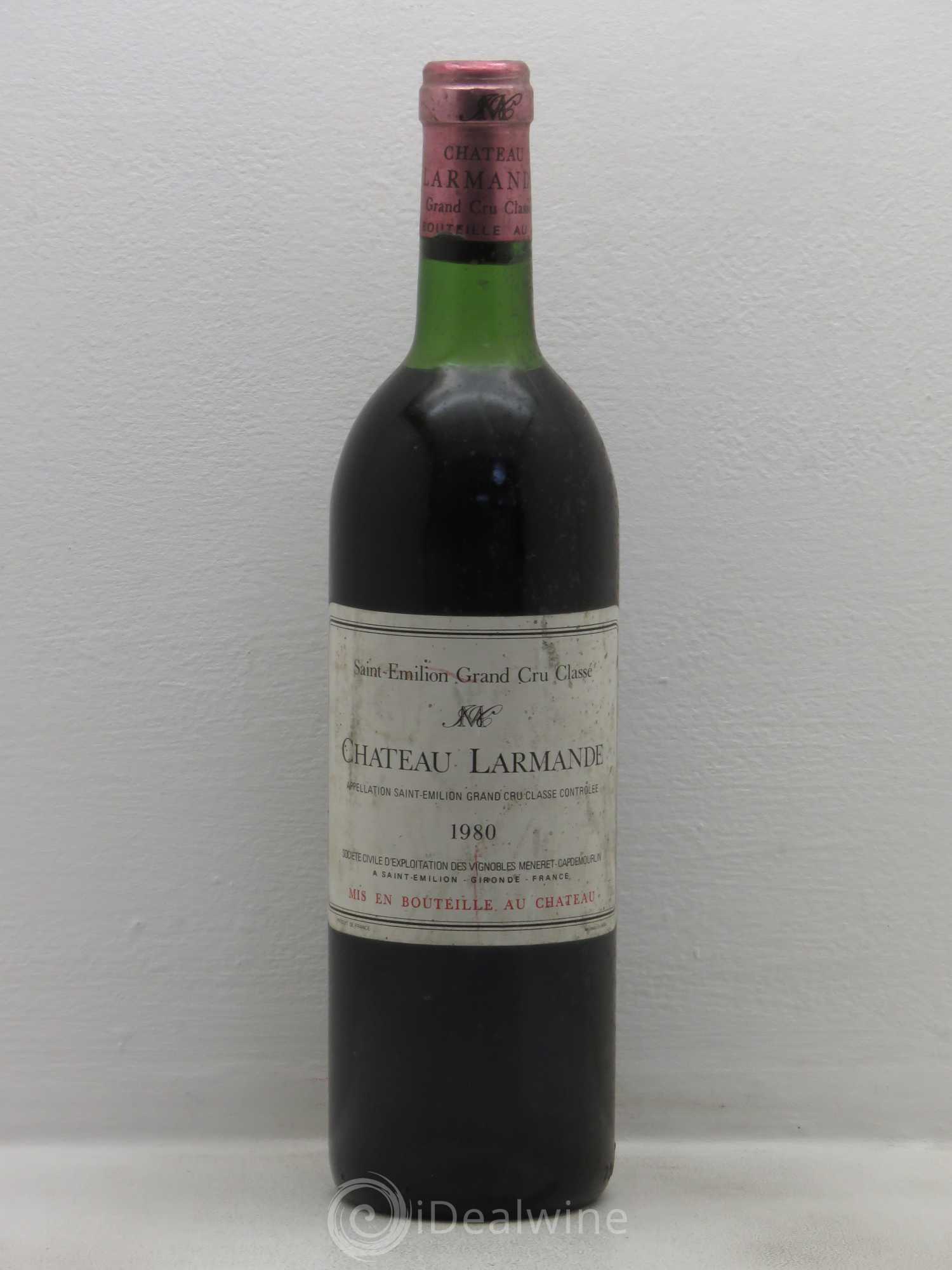 Château Larmande Grand Cru Classé 1980 - Lot de 1 bouteille - 0