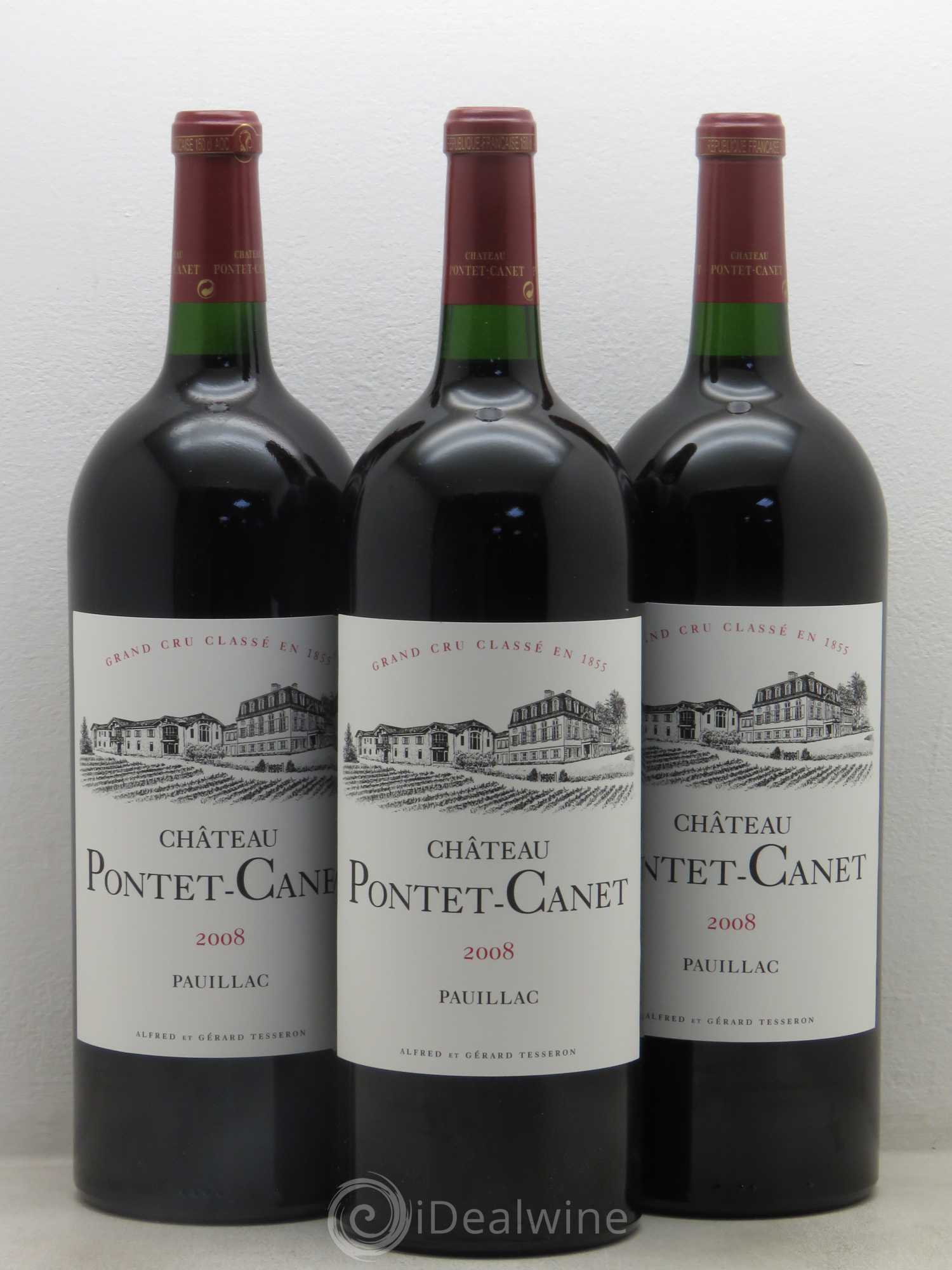 Château Pontet Canet 5ème Grand Cru Classé 2008 - Lot de 3 magnums - 0