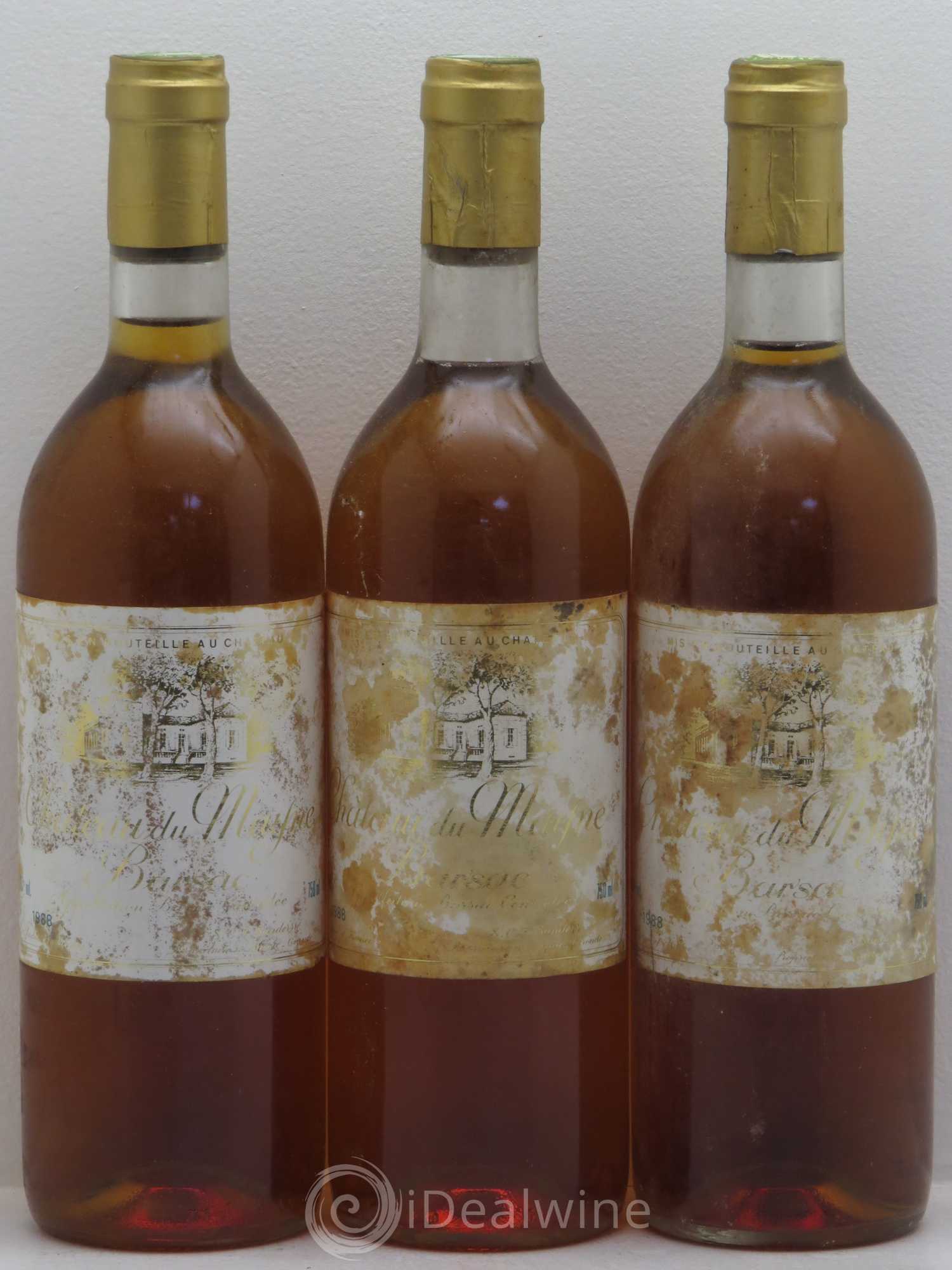 Sauternes Château Mayne (sans prix de réserve) 1988 - Lotto di 3 bottiglie - 0