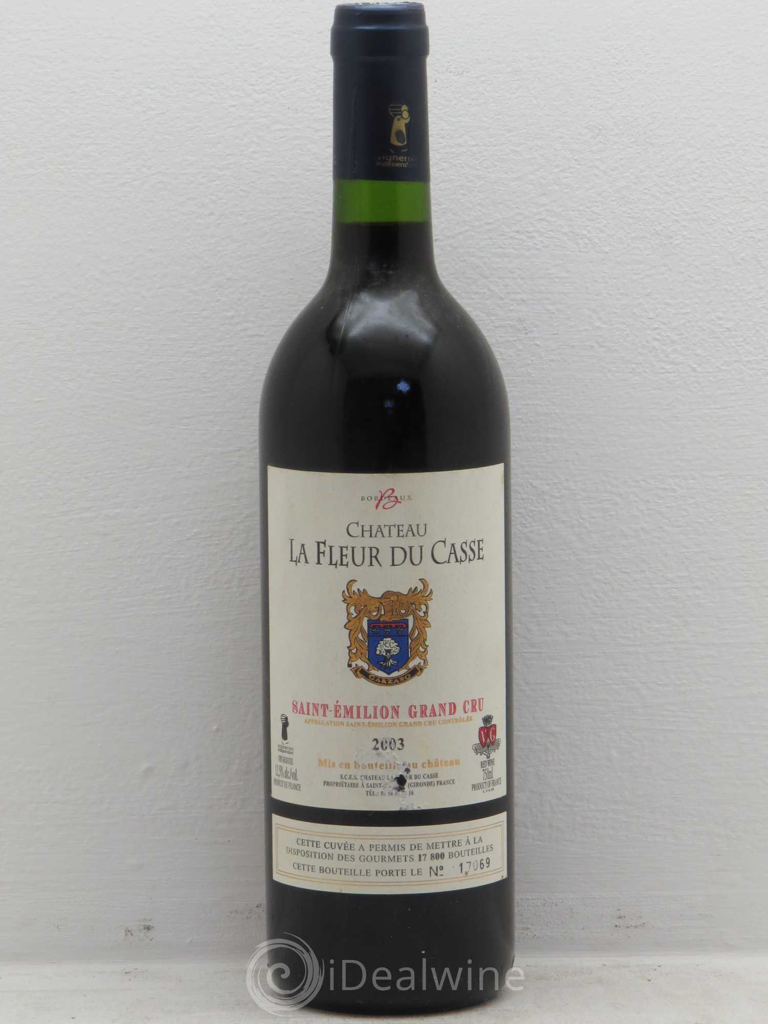 Saint-Émilion Château Fleur Ducasse (sans prix de réserve) 2003 - Lot de 1 bouteille - 0
