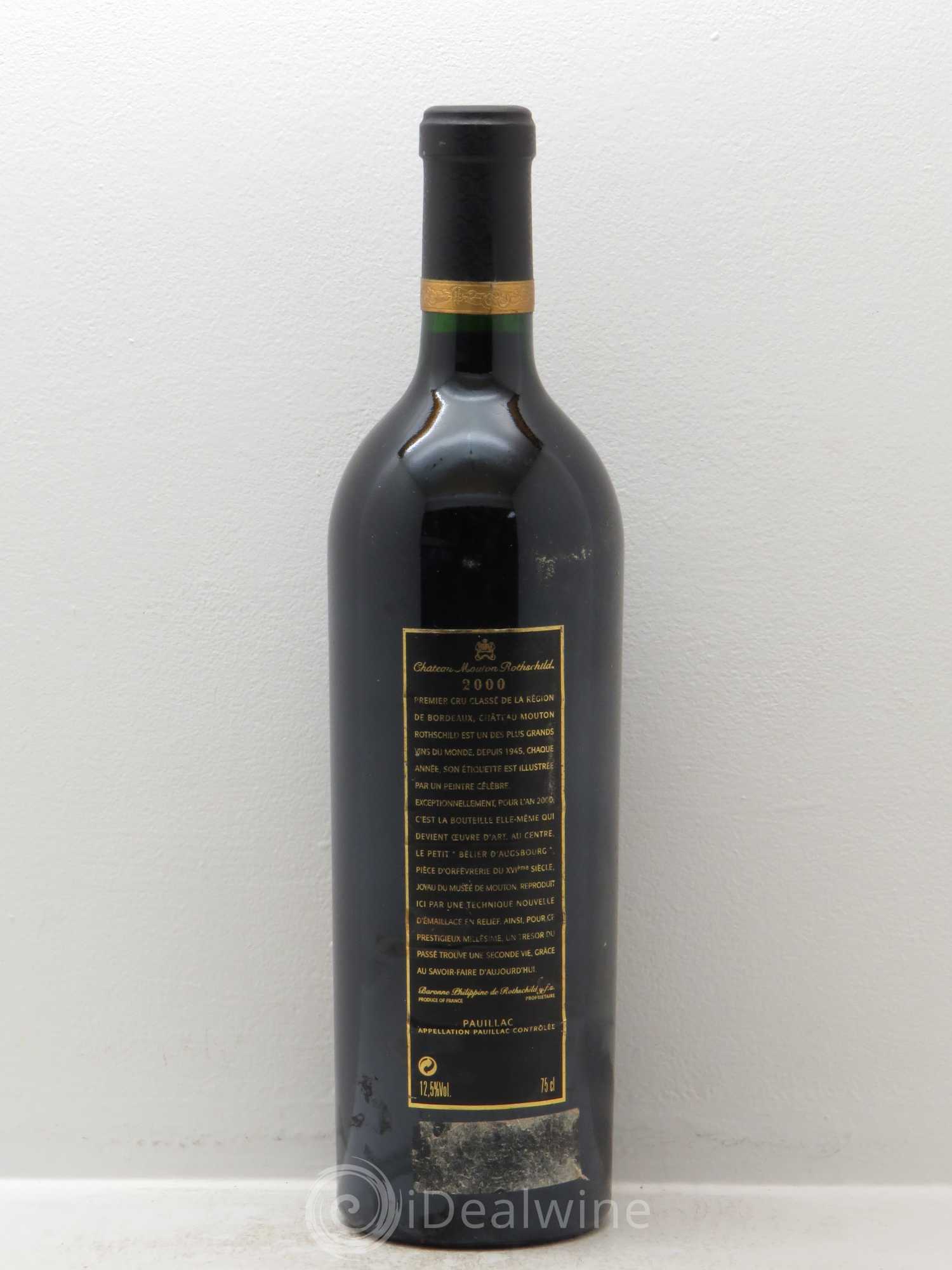 Château Mouton Rothschild 1er Grand Cru Classé 2000 - Lot de 1 bouteille - 1