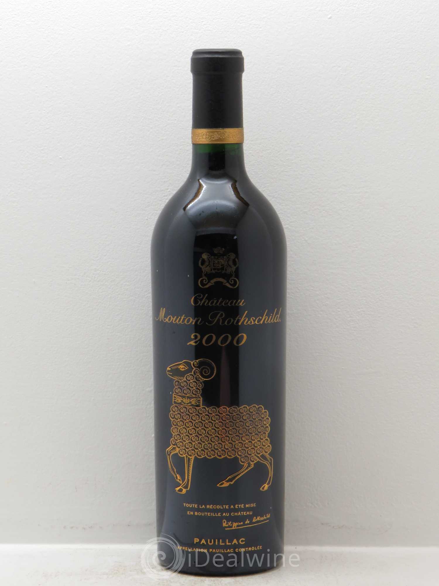 Château Mouton Rothschild 1er Grand Cru Classé 2000 - Lot de 1 bouteille - 0