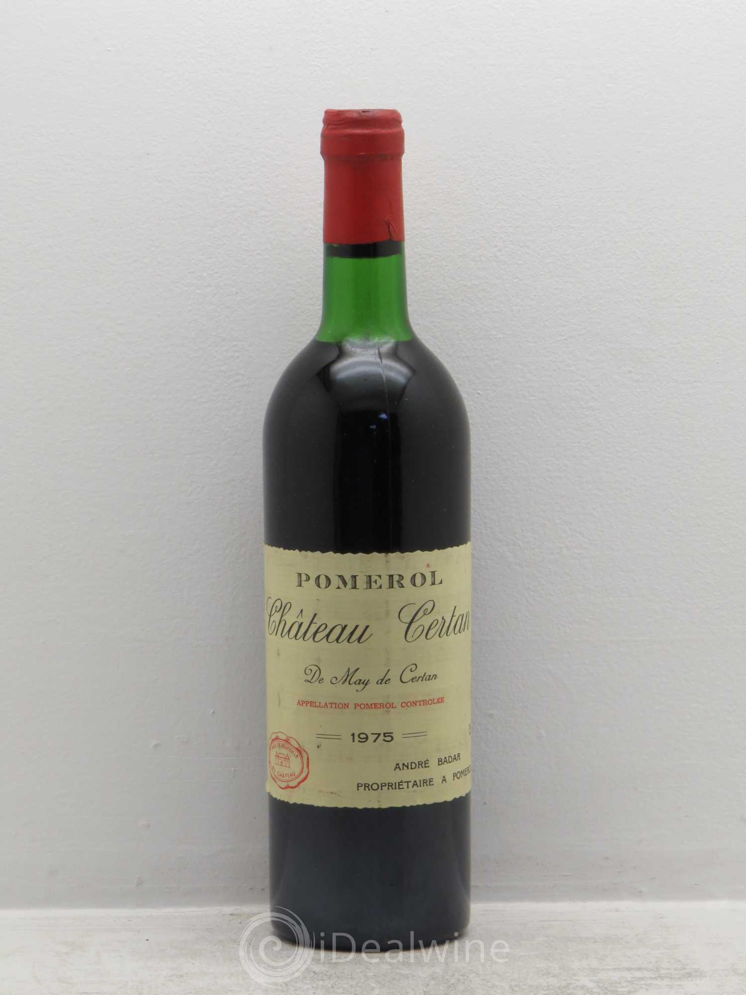 Château Certan de May (sans prix de réserve) 1975 - Lot de 1 bouteille - 0