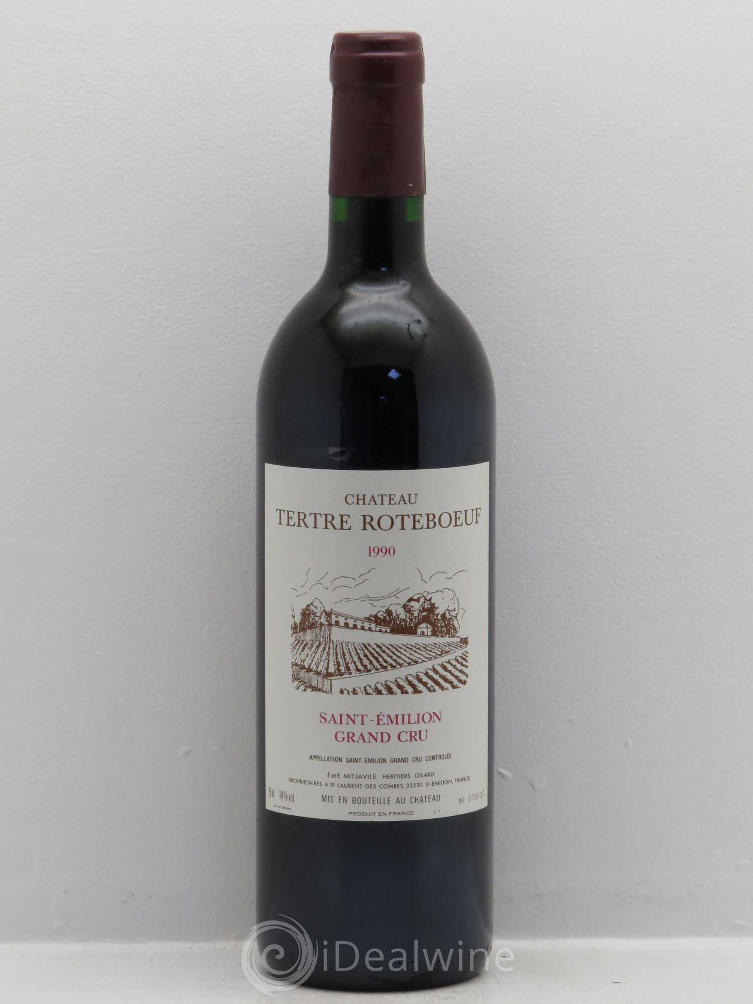 Château Tertre Roteboeuf 1990 - Lot de 1 bouteille - 0