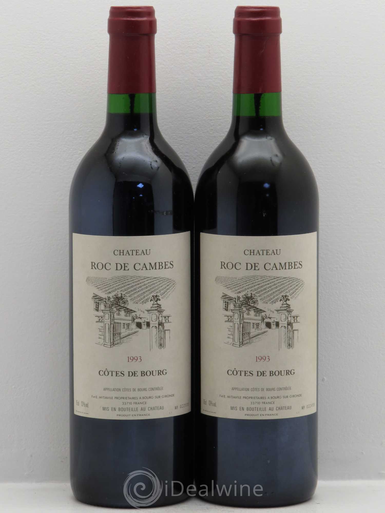 Roc de Cambes (sans prix de réserve) 1993 - Lot de 2 bouteilles - 0