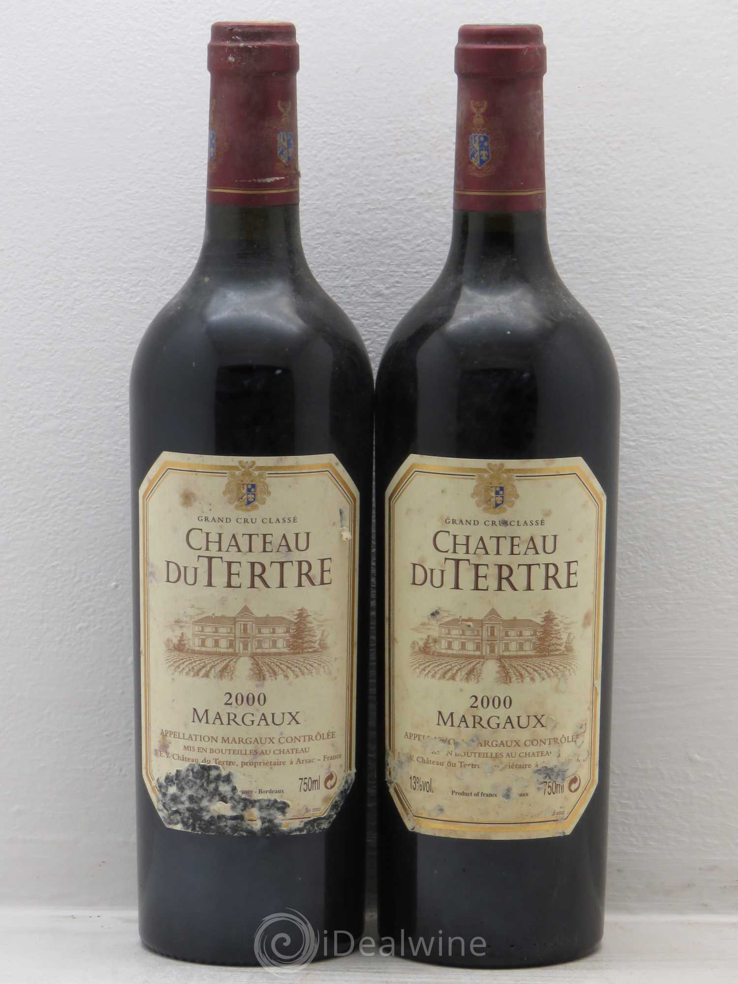 Château du Tertre 5ème Grand Cru Classé 2000 - Lot de 2 bouteilles - 0