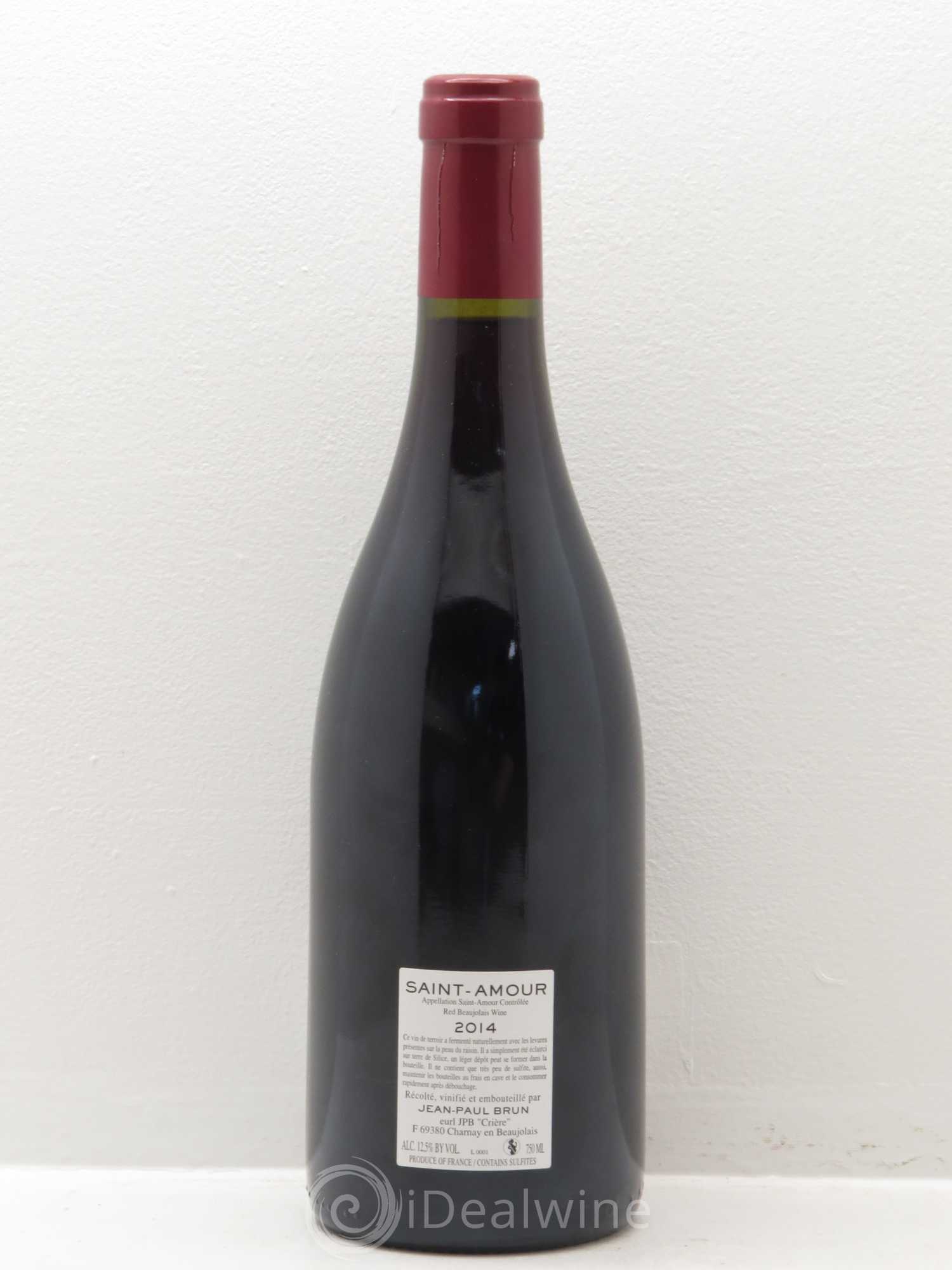 Saint-Amour Terres dorées - J-P. Brun (Domaine des) 2014 - Lot de 1 bouteille - 1