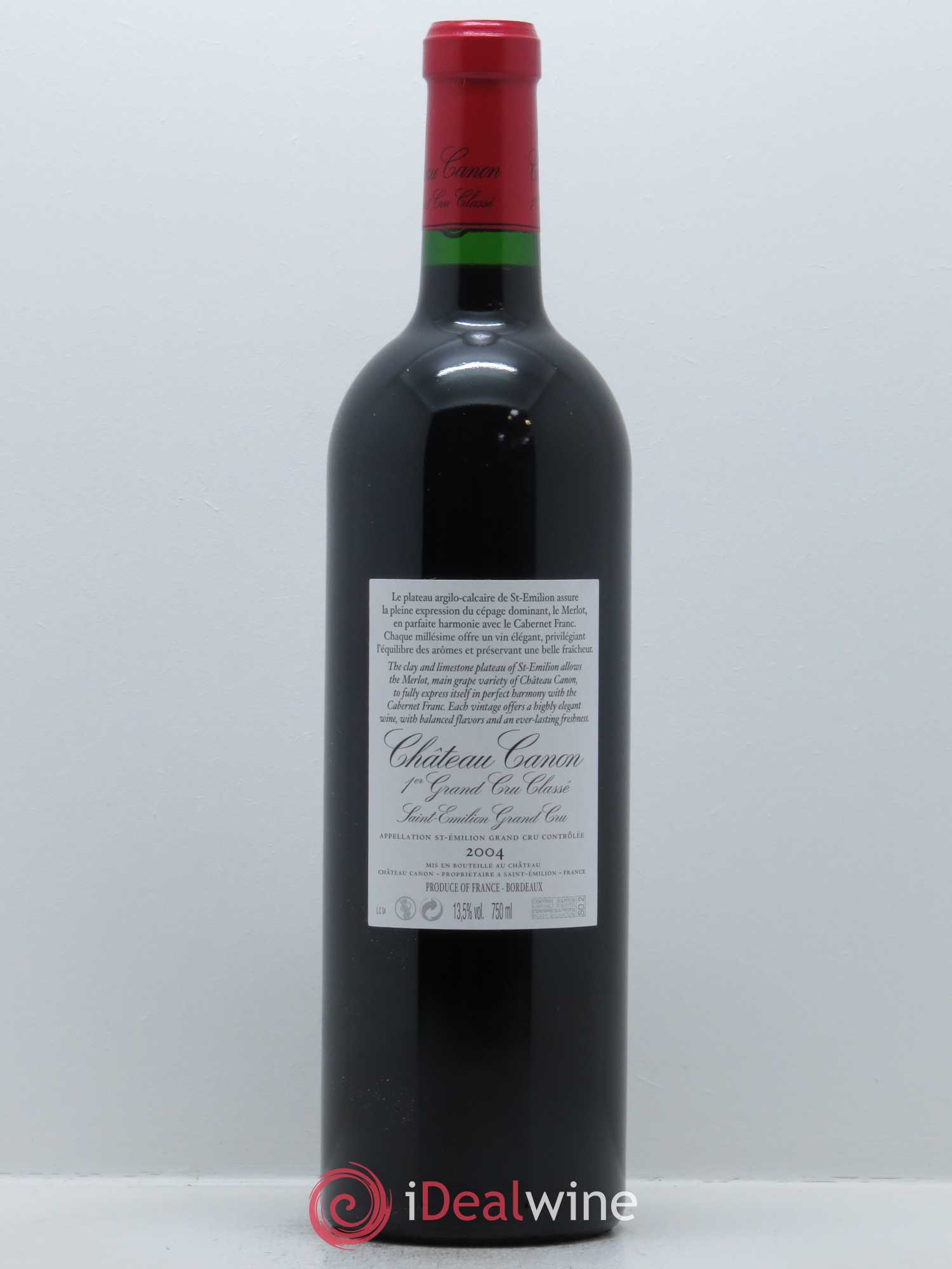 Château Canon 1er Grand Cru Classé B 2004 - Lot de 1 bouteille - 1