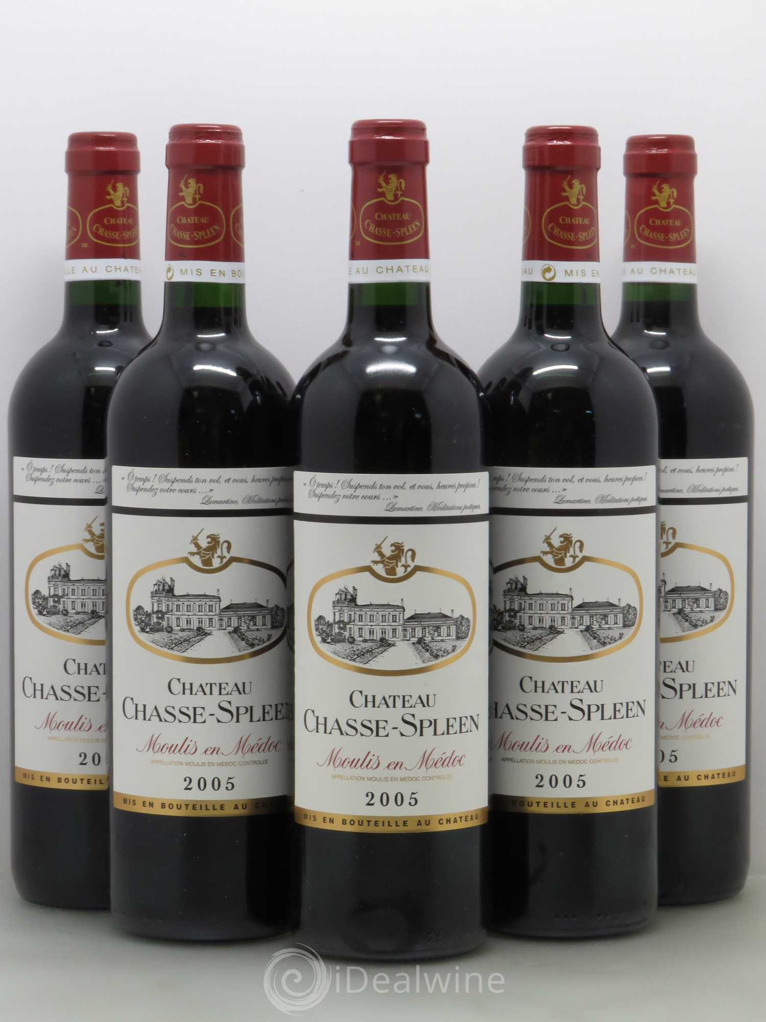 Château Chasse Spleen 2005 - Lot de 5 bouteilles - 0