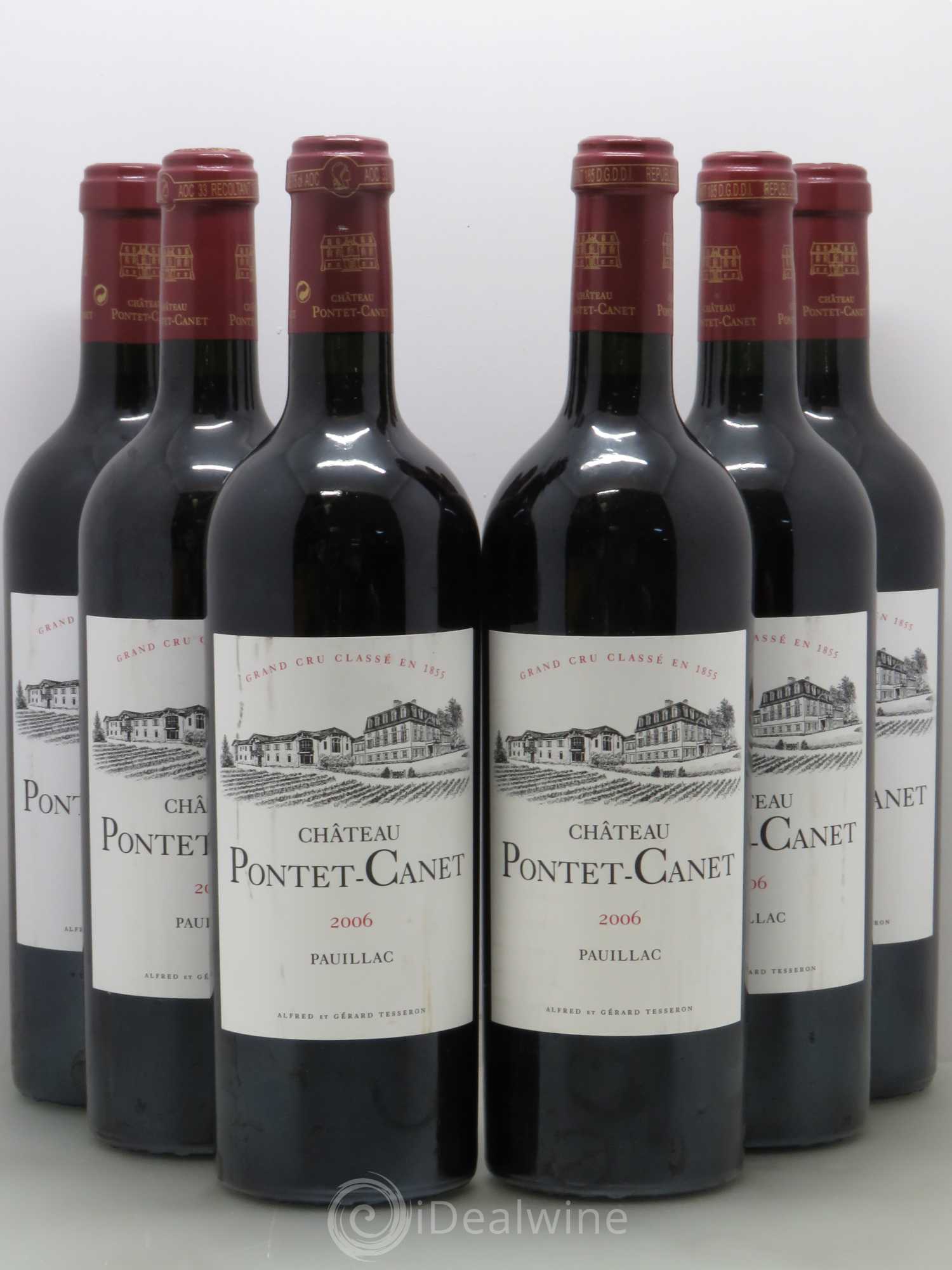 Château Pontet Canet 5ème Grand Cru Classé 2006 - Lot de 6 bouteilles - 0