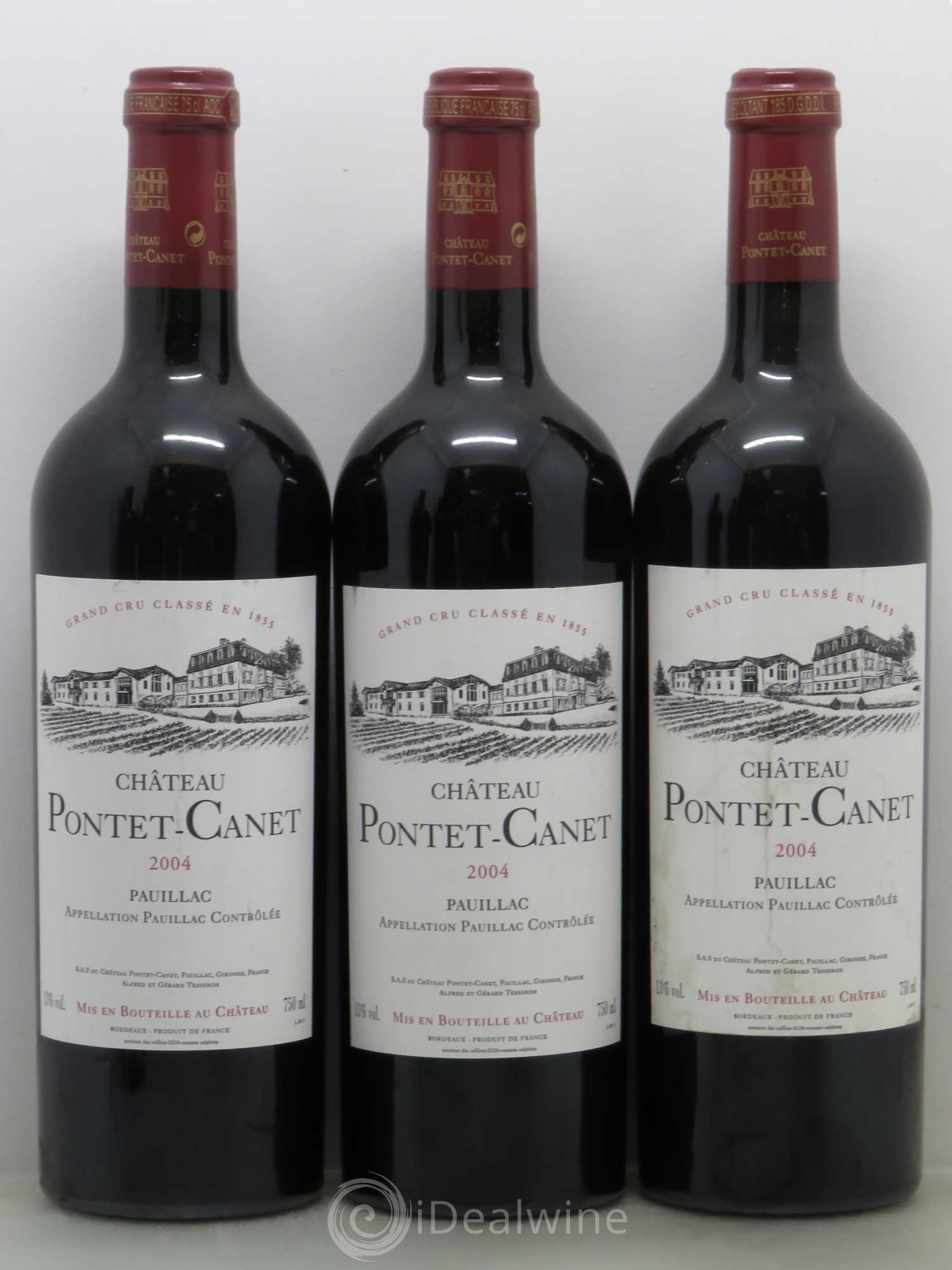 Château Pontet Canet 5ème Grand Cru Classé 2004 - Lot de 6 bouteilles - 1