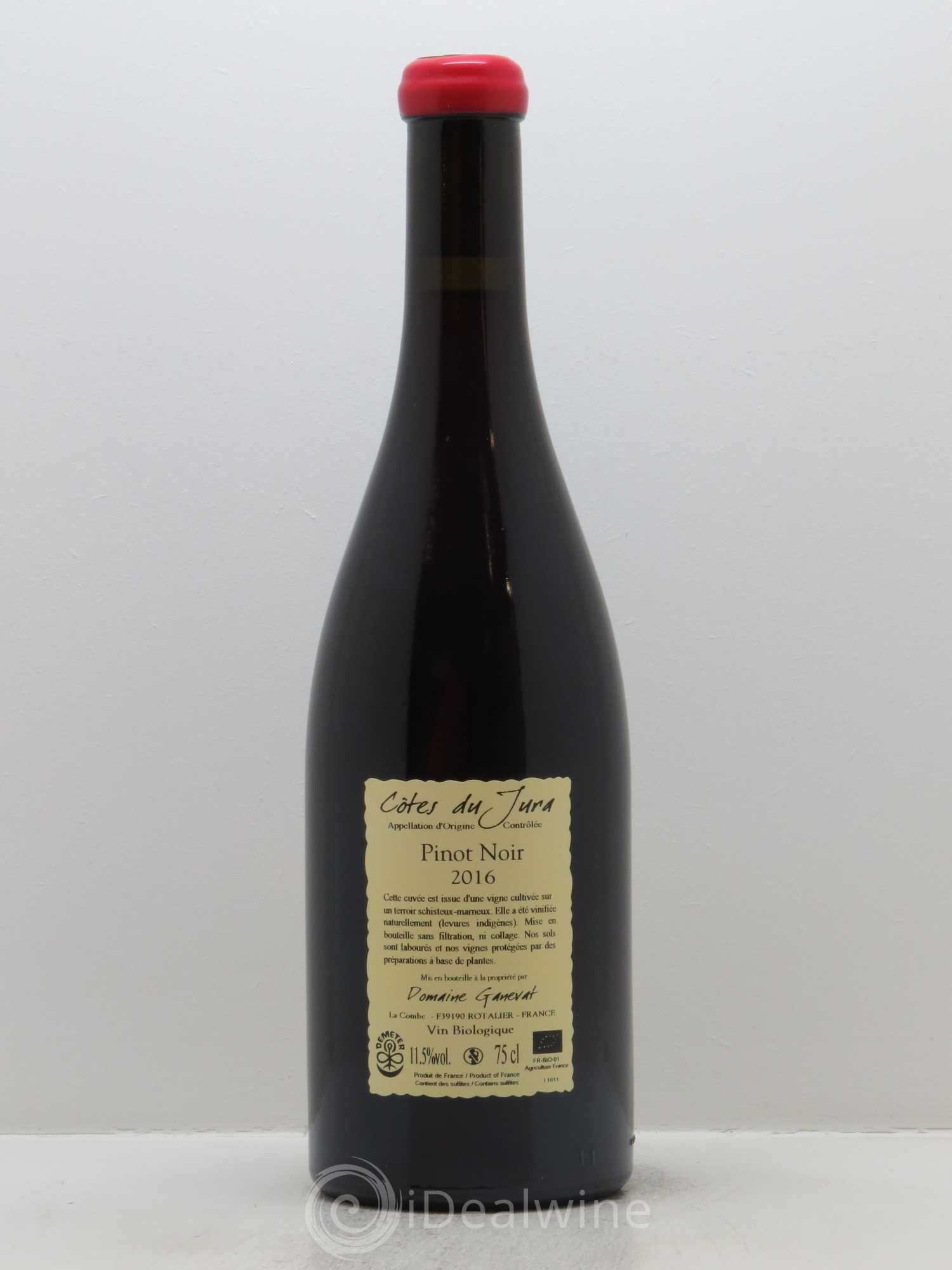 Côtes du Jura Pinot Noir En Billat  Jean-François Ganevat (Domaine) 2016 - Lot de 1 bouteille - 1