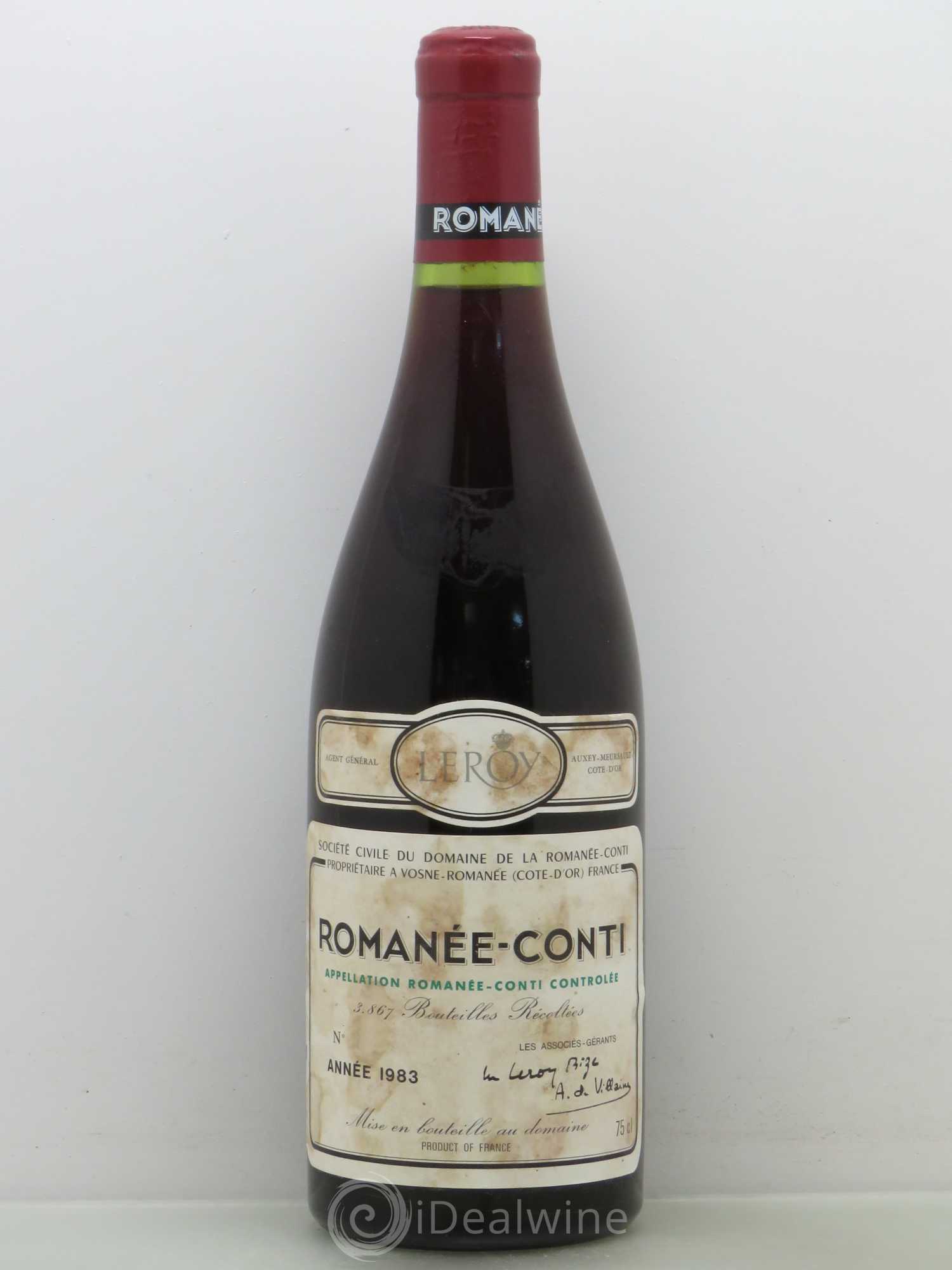 Romanée-Conti Grand Cru Domaine de la Romanée-Conti 1983 - Lotto di 1 bottiglia - 0