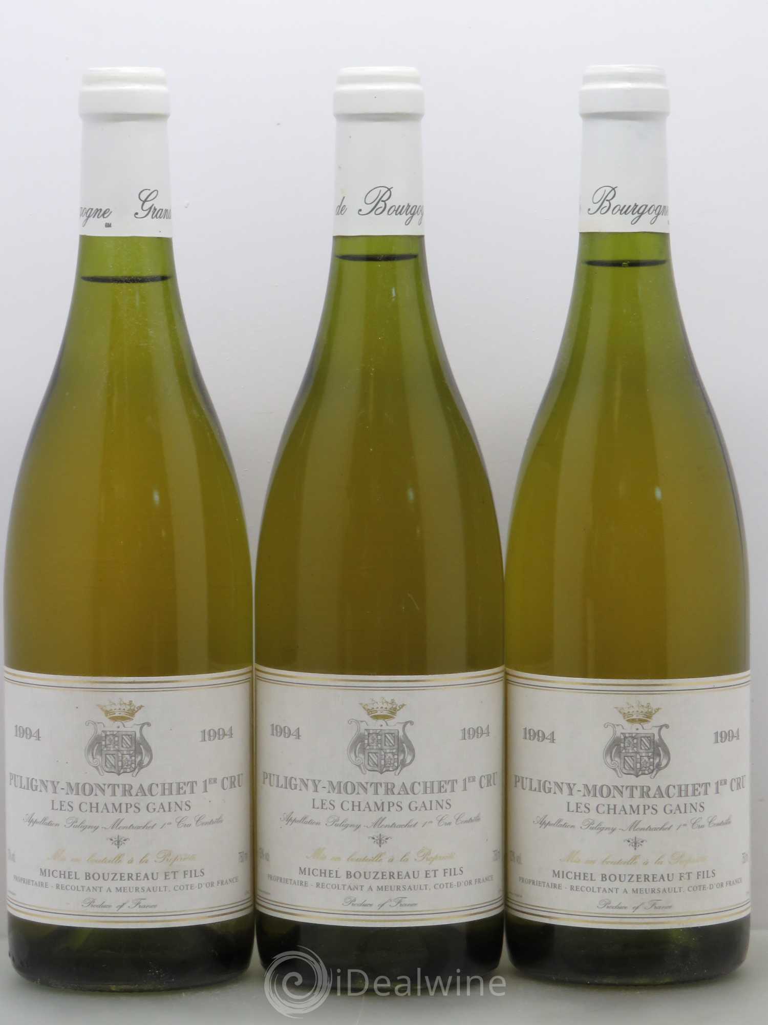 Puligny-Montrachet 1er Cru Les Champs Gains Bouzereau 1994 - Posten von 3 Flaschen - 0