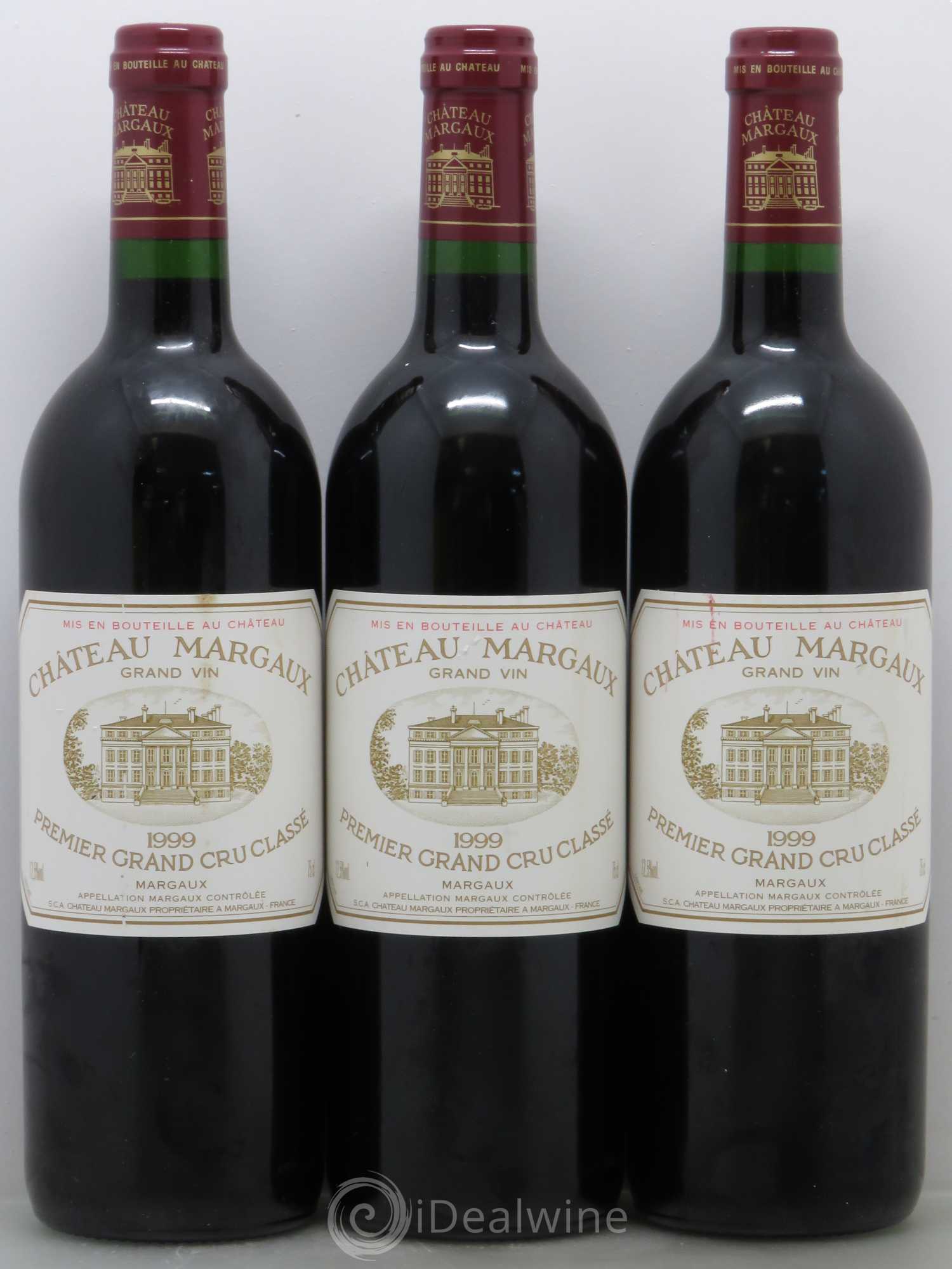 Château Margaux 1er Grand Cru Classé 1999 - Lot de 3 bouteilles - 0
