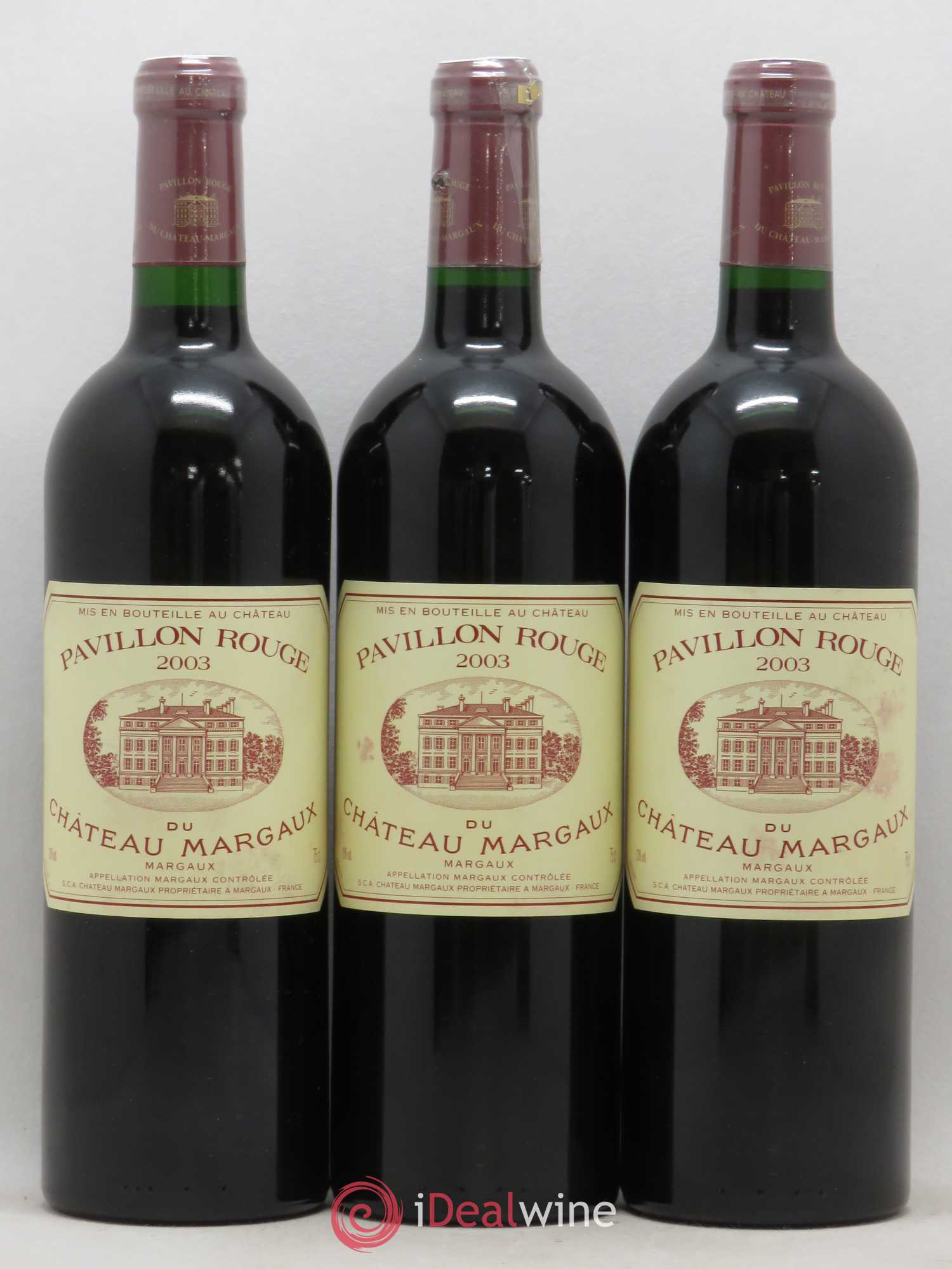 Pavillon Rouge du Château Margaux Second Vin 2003 - Lot de 3 bouteilles - 0