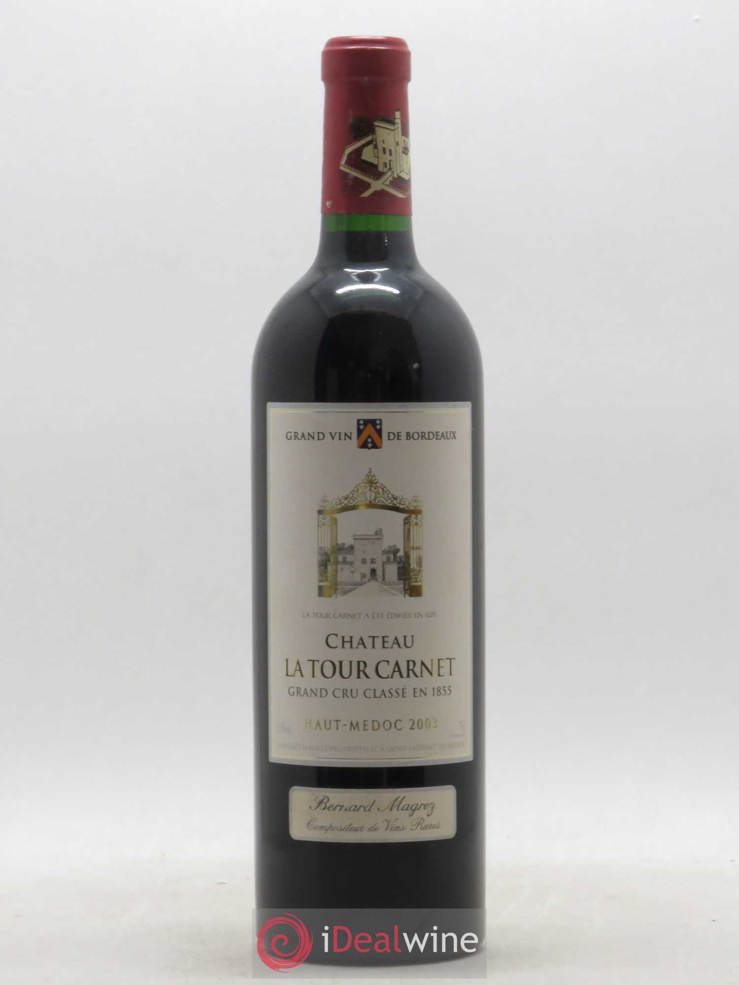 Château la Tour Carnet 4ème Grand Cru Classé 2003 - Lot de 1 bouteille - 0