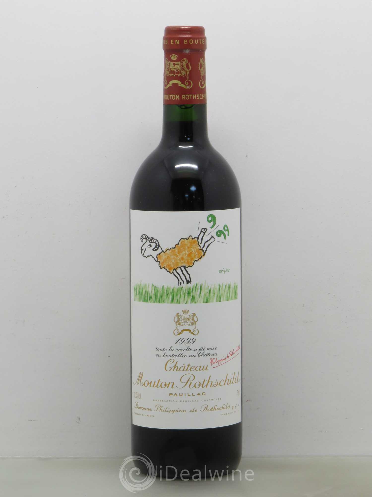Château Mouton Rothschild 1er Grand Cru Classé 1999 - Lot de 1 bouteille - 0
