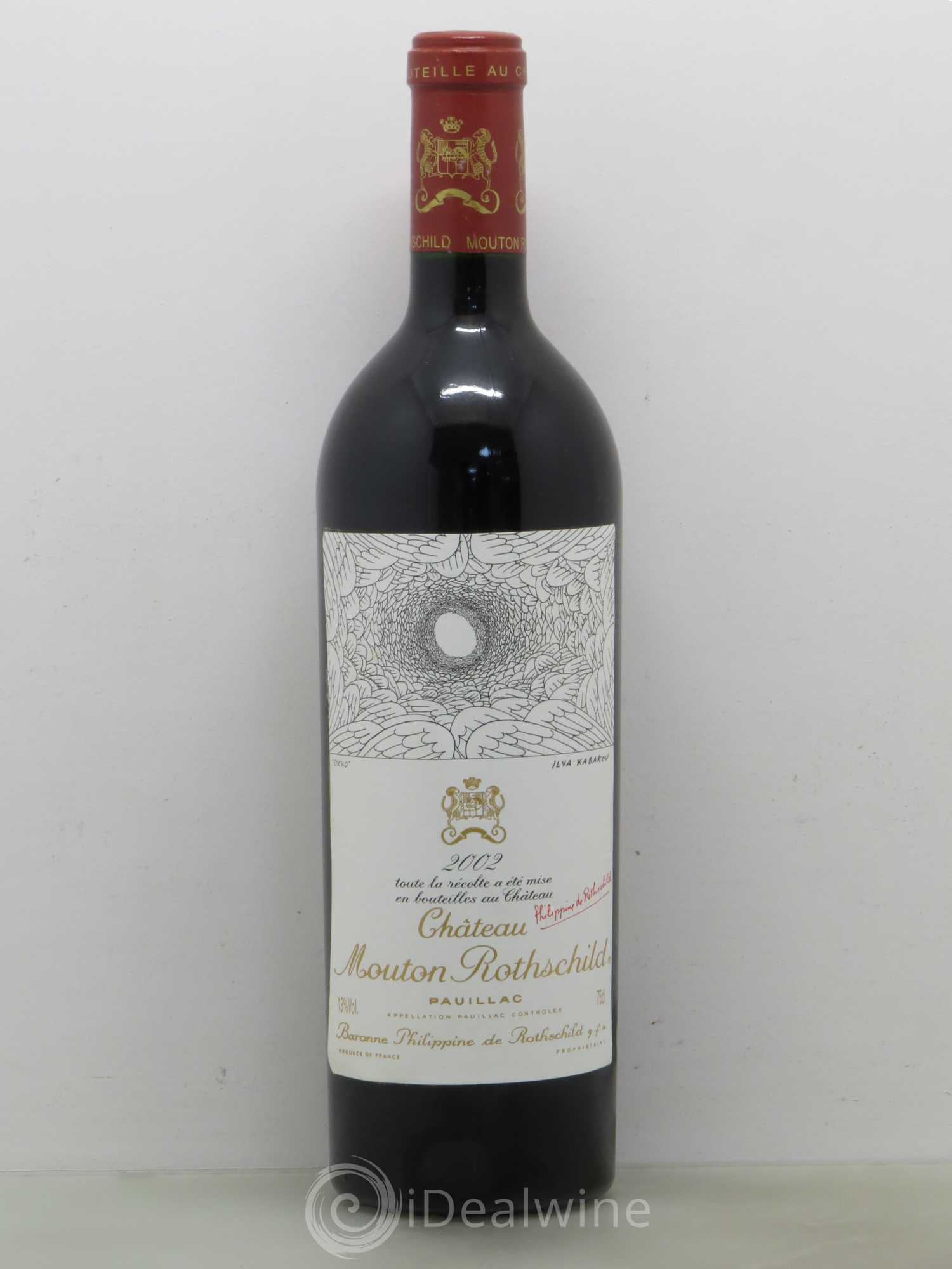 Château Mouton Rothschild 1er Grand Cru Classé 2002 - Lot de 1 bouteille - 0