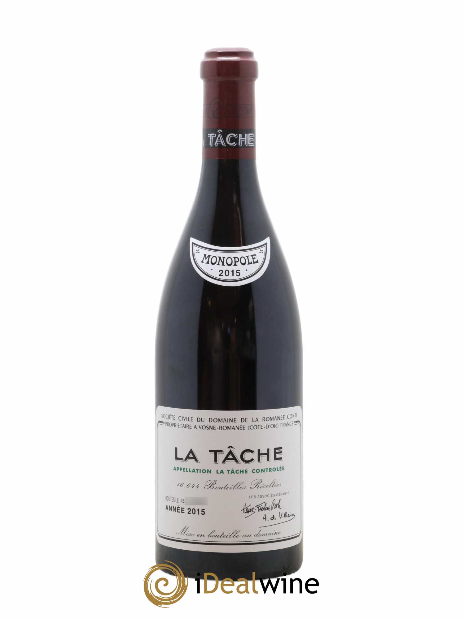 La Tâche Grand Cru Domaine de la Romanée-Conti 2015 - Posten von 1 Flasche - 0