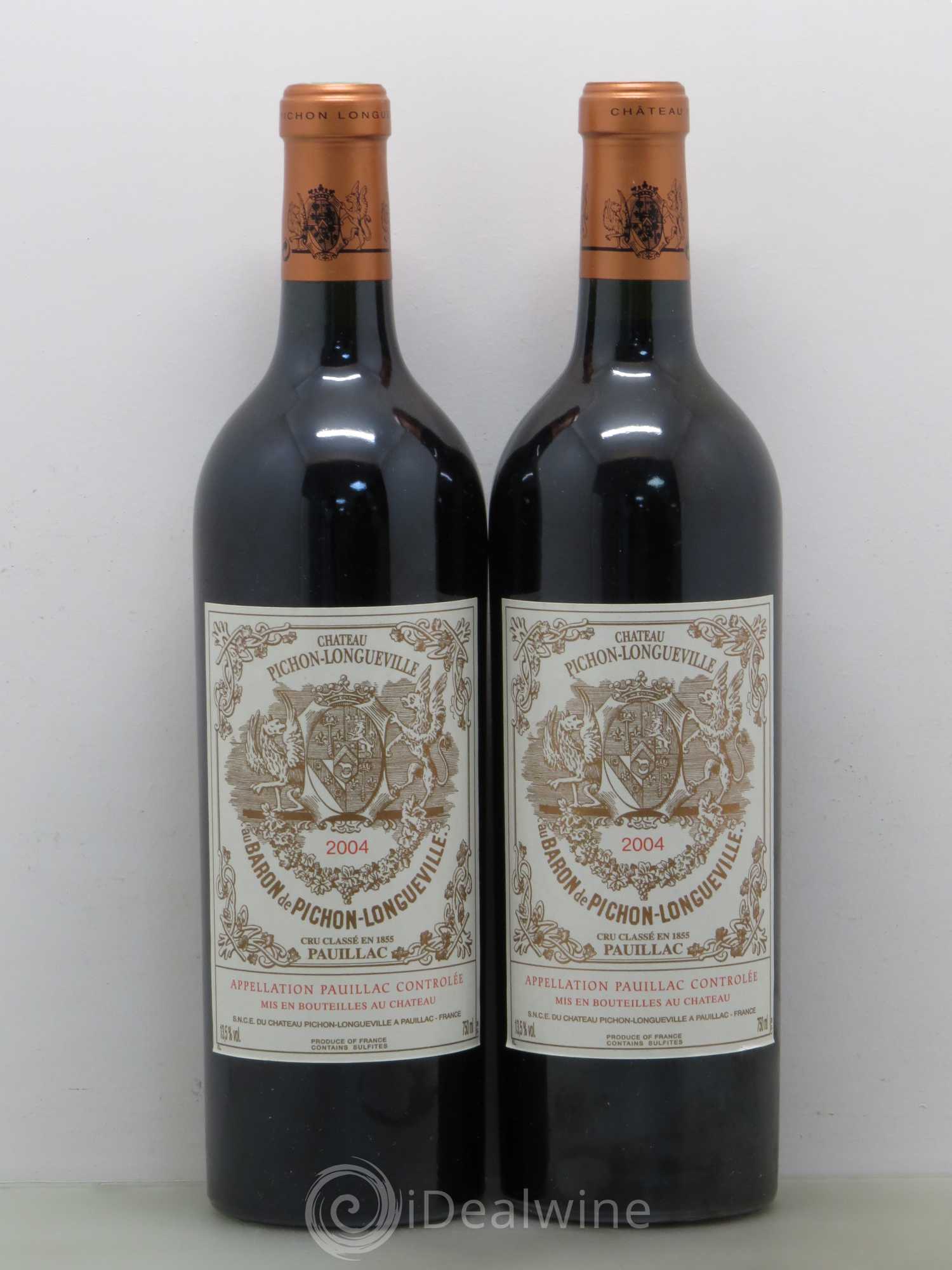 Pichon Longueville Baron 2ème Grand Cru Classé 2004 - Lot de 2 bouteilles - 0