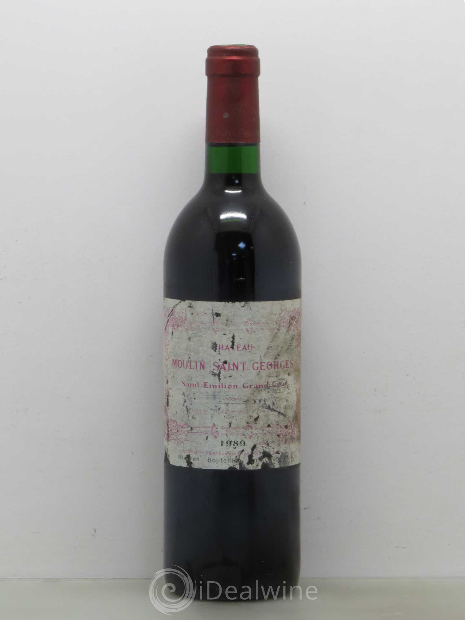 Château Moulin Saint Georges 1989 - Lot de 1 bouteille - 0